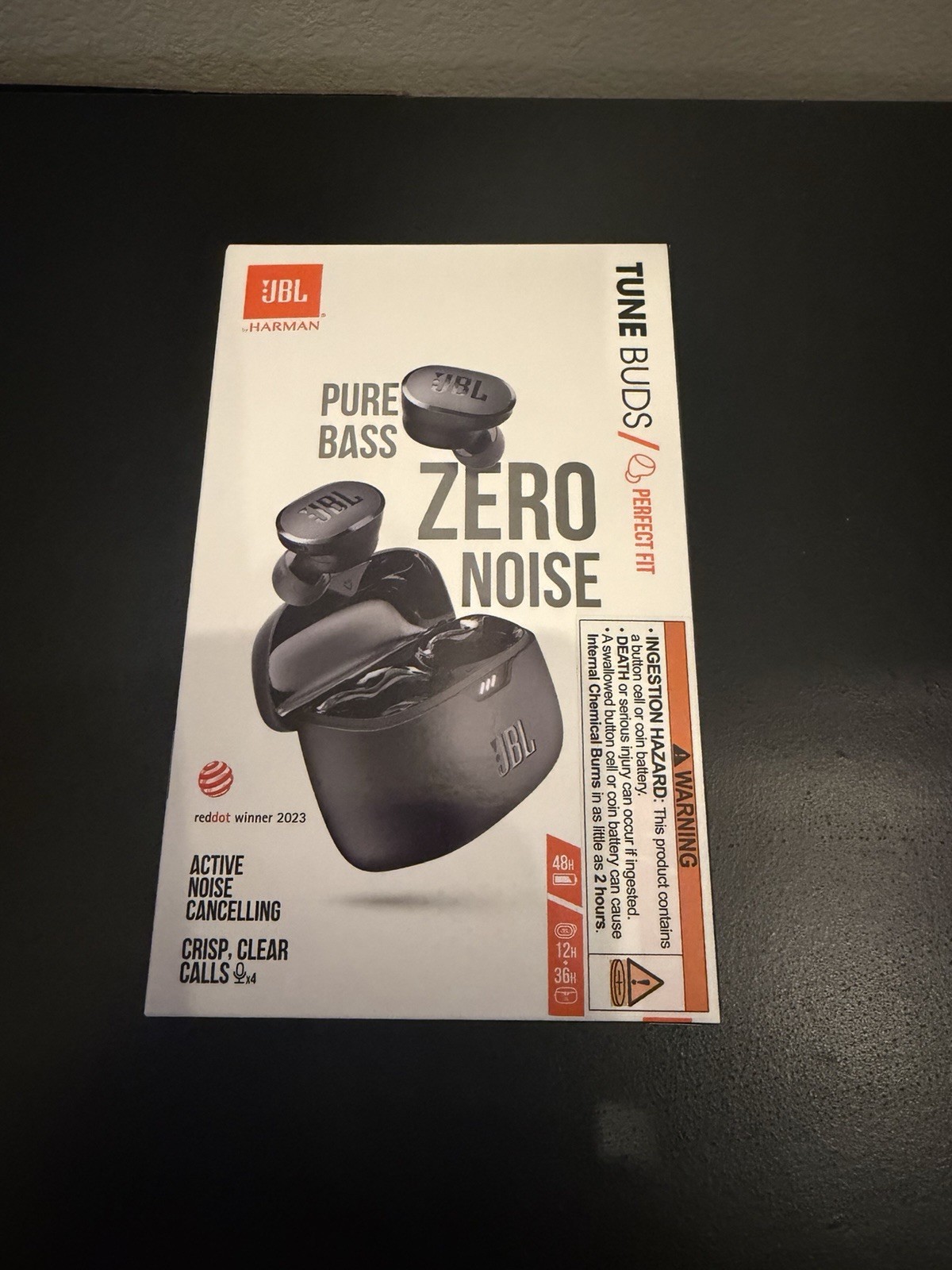JBL Tune Buds Wireless Earbuds, Bluetooth, Noise Cancelling, In-Ear, Black