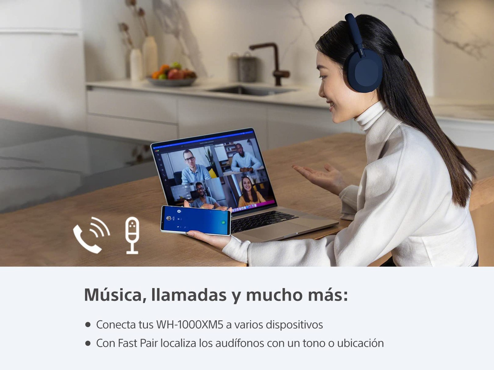 Sony WH-1000XM5/L Wireless Industry Leading Noise Canceling Bluetooth Headphones