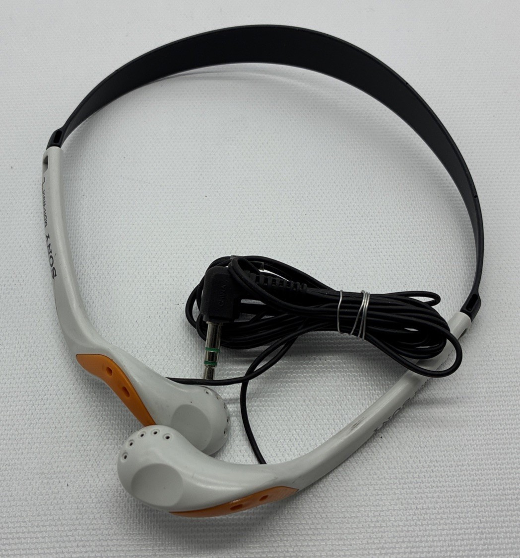 Sony MDR-W014 In-Ear Wired Sports Walkman Headphones Orange & White