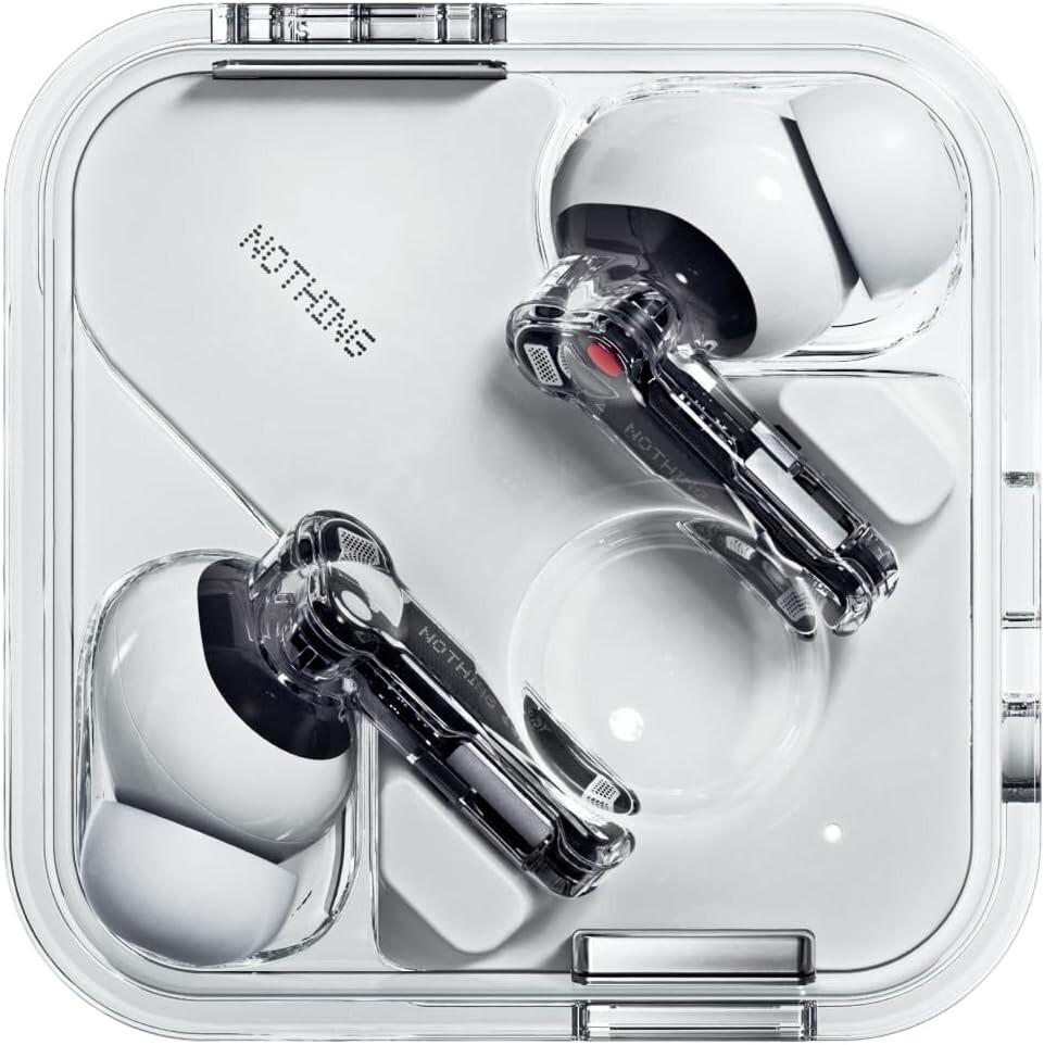 2024 Nothing Ear Wireless Earbuds with ChatGPT Integration, White, 6 Mics