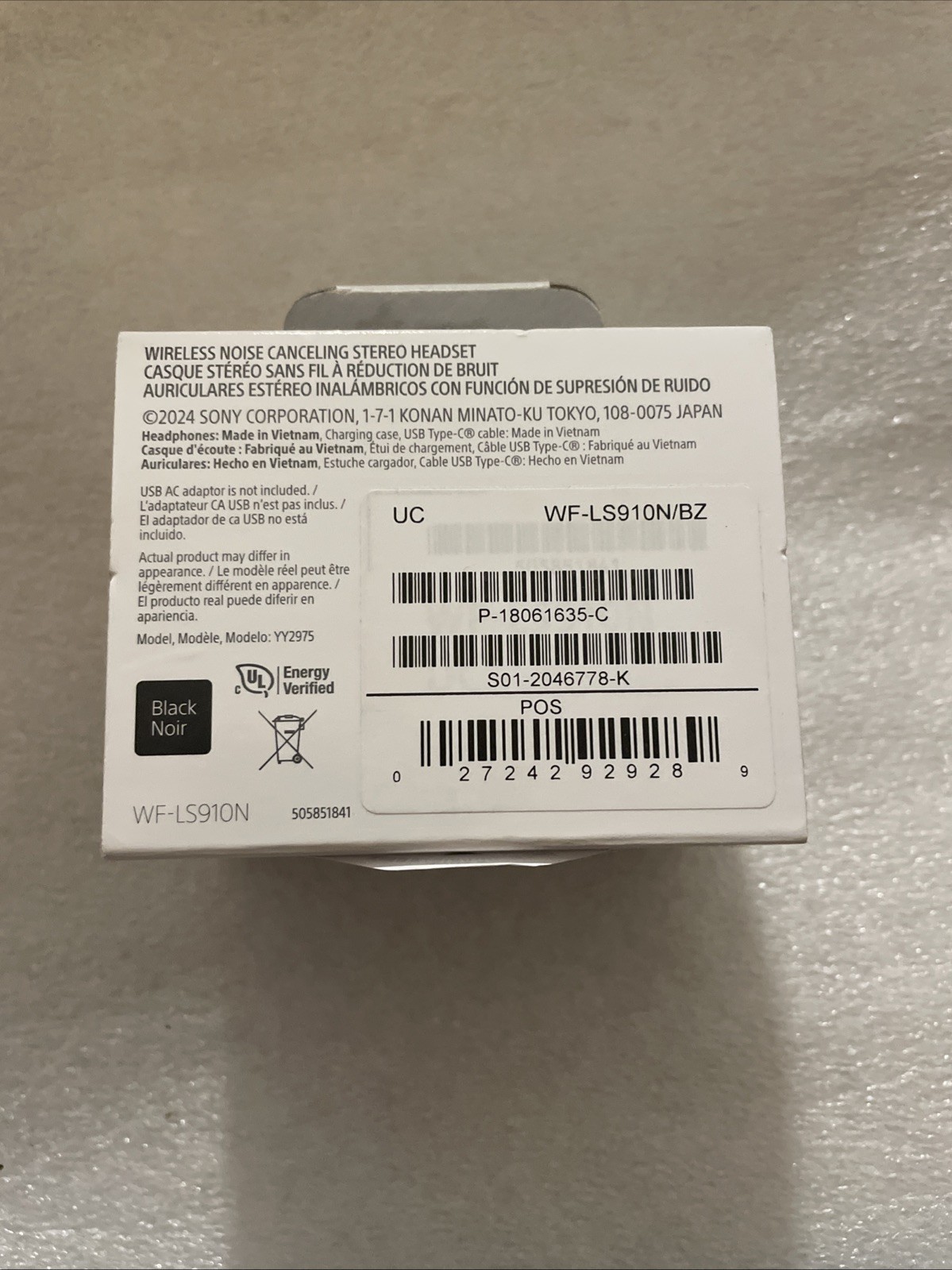 Sony WF-LS910N LinkBuds Fit True Wireless Noise-Canceling Earbuds (Black),New