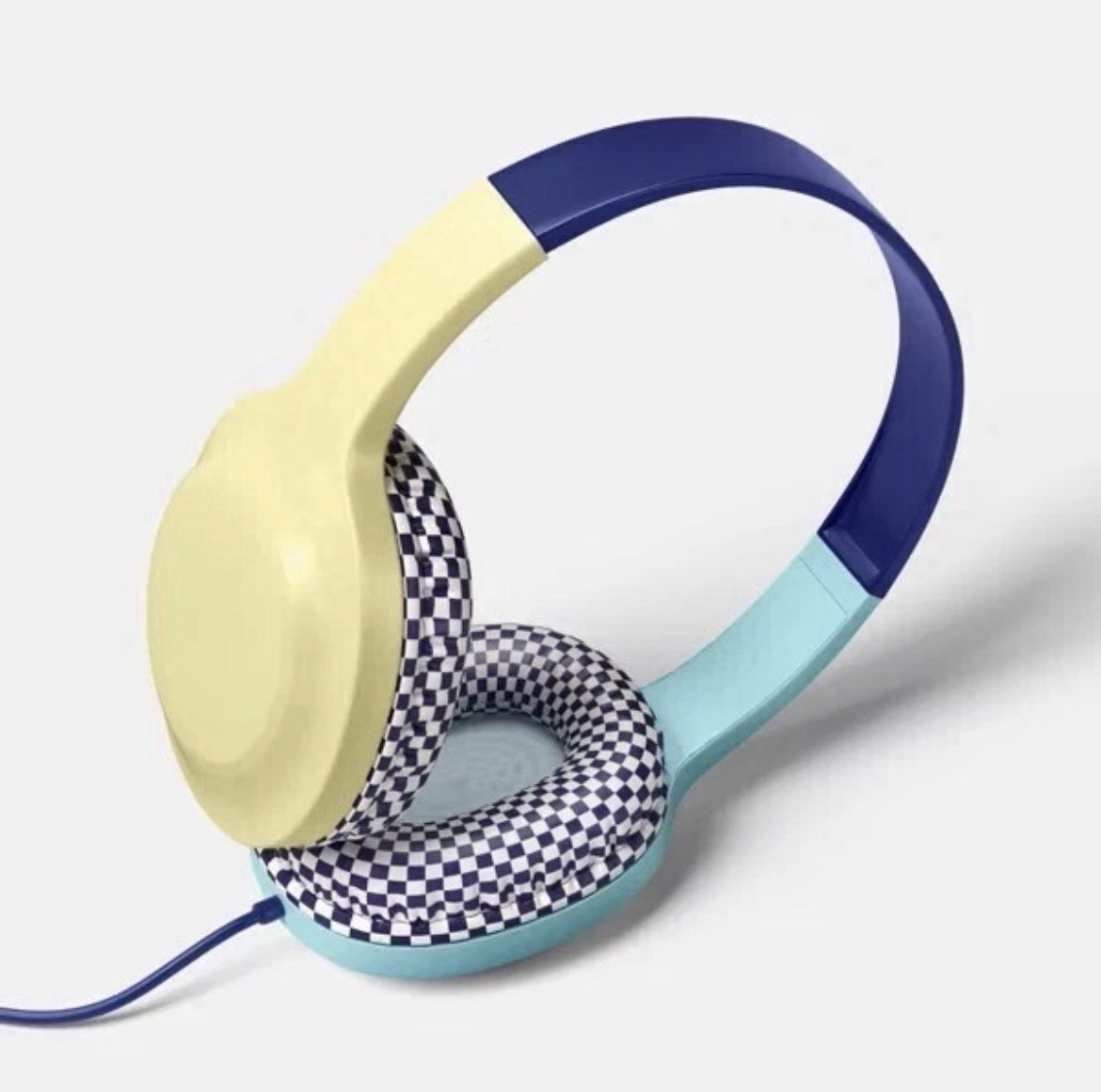 Heyday Wired Headphones Marvin Chang Artist Series Mint Green Checkered 3.5mm