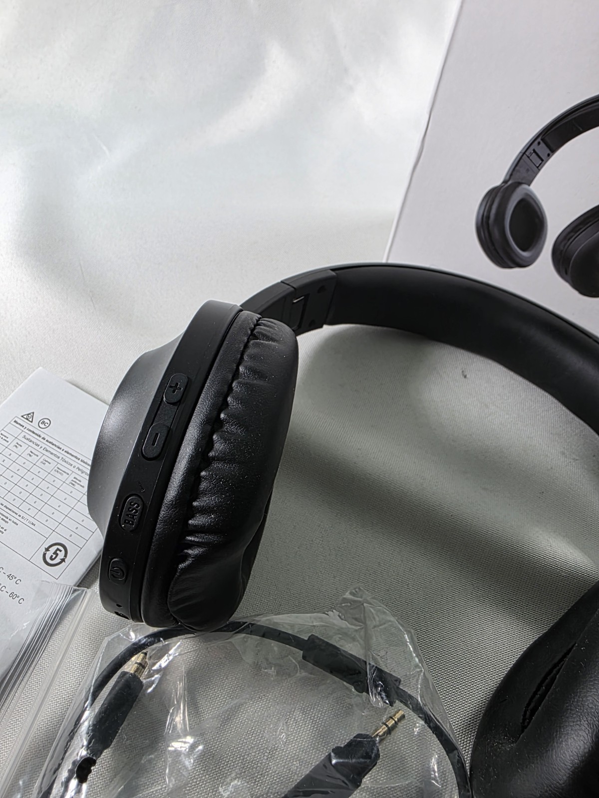 Letscom H10 Wireless Headphones, HiFi Audio, Powerful Bass, Built-in Mic, Black