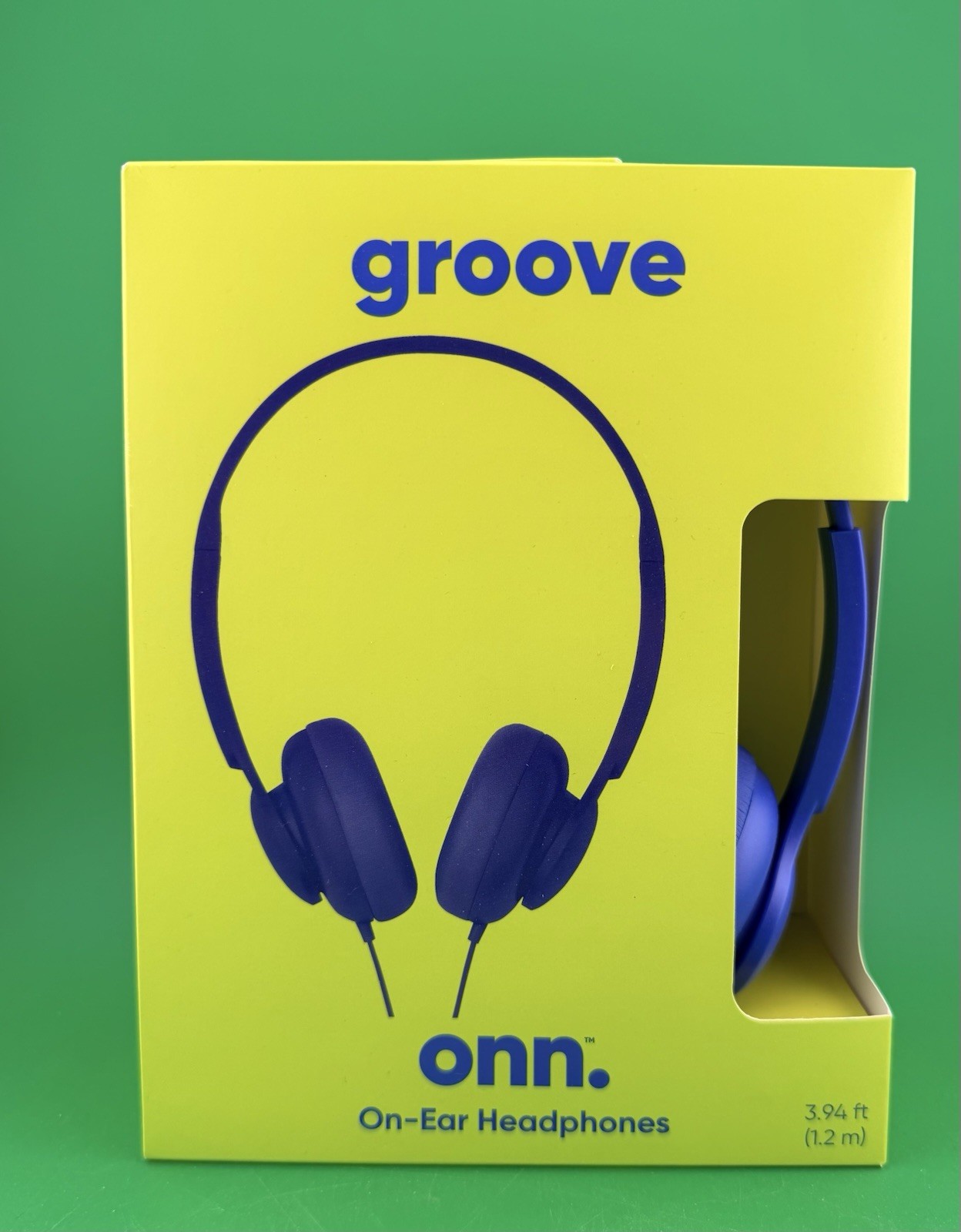 New groove onn. On-Ear Headphones Blue Wired Adjustable Headband Lightweight