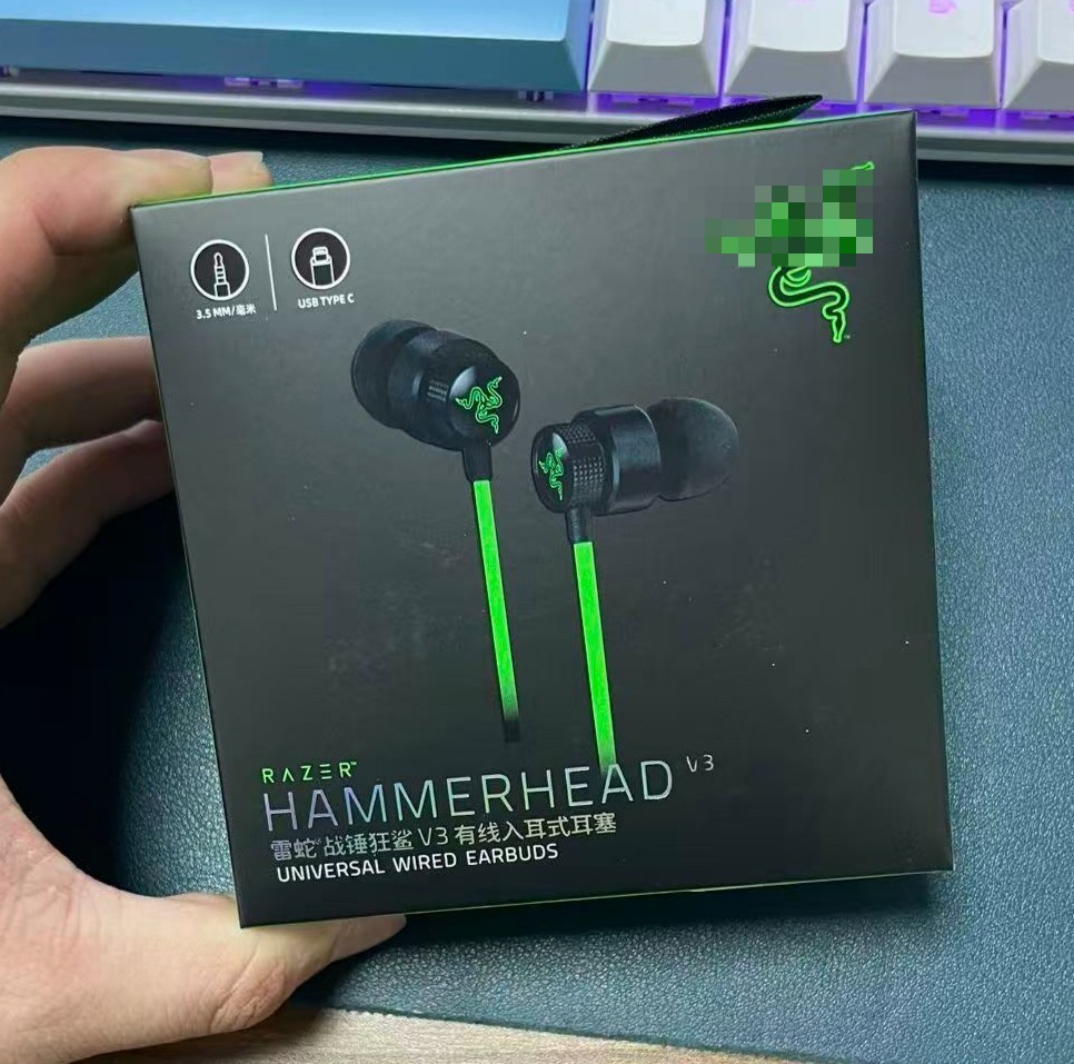 Razer Hammerhead V3 Universal Wired Earbuds Gaming Music 3.5mm USB-C DAC