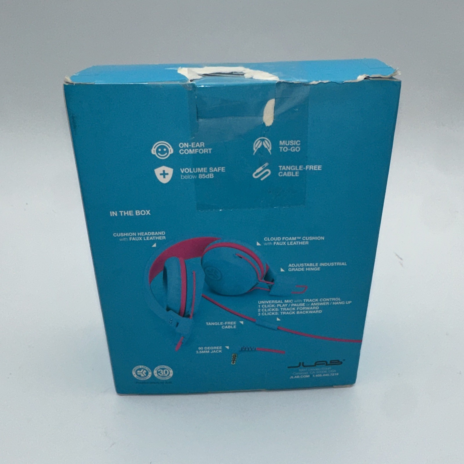 JLab JBuddies Studio Wired Headphones w/ mic – Cotton Candy