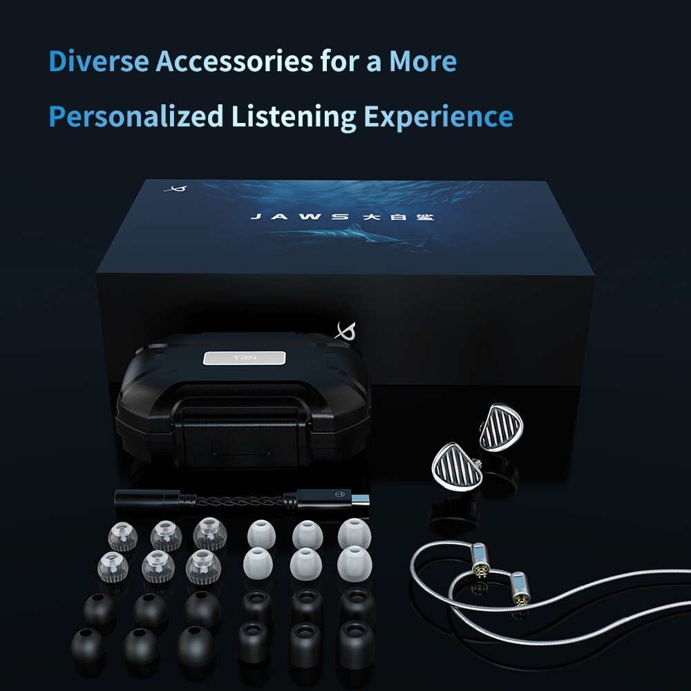 TRN JAWS In Ear Earphones 3DD 4BA 1PD Driver Technology HIFI Monitor Headphones