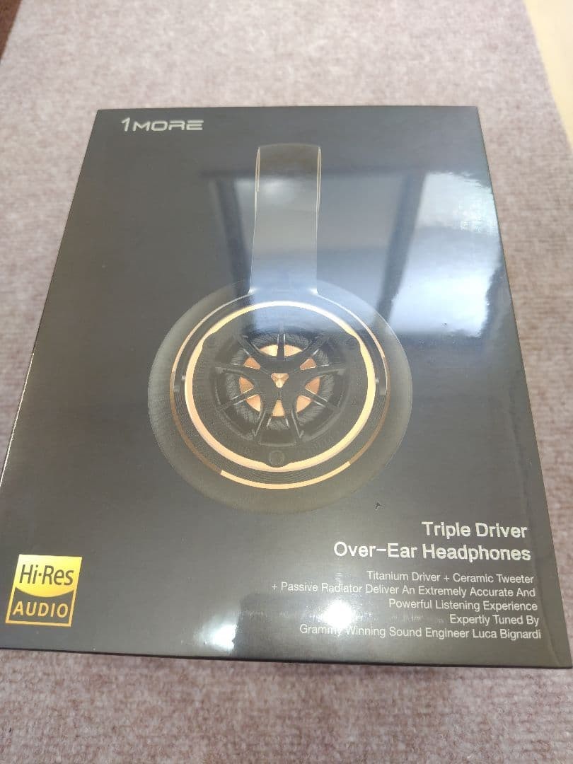 1MORE H1707 Triple Driver Over Ear Headphones Gold Hi-Res jp