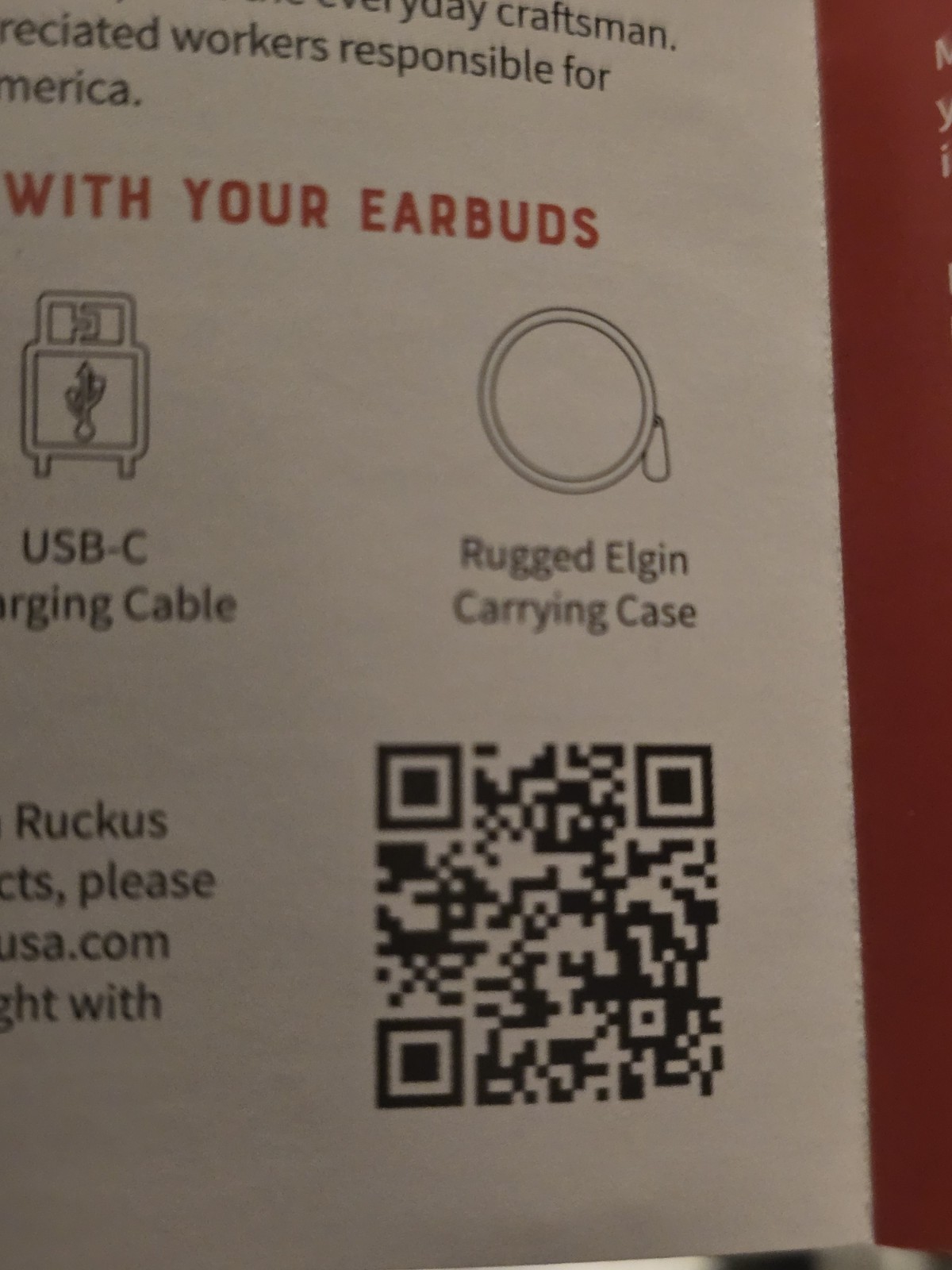 Elgin Ruckus Wireless Bluetooth Earplug Headphones 25 dB Noise Isolating Earbuds