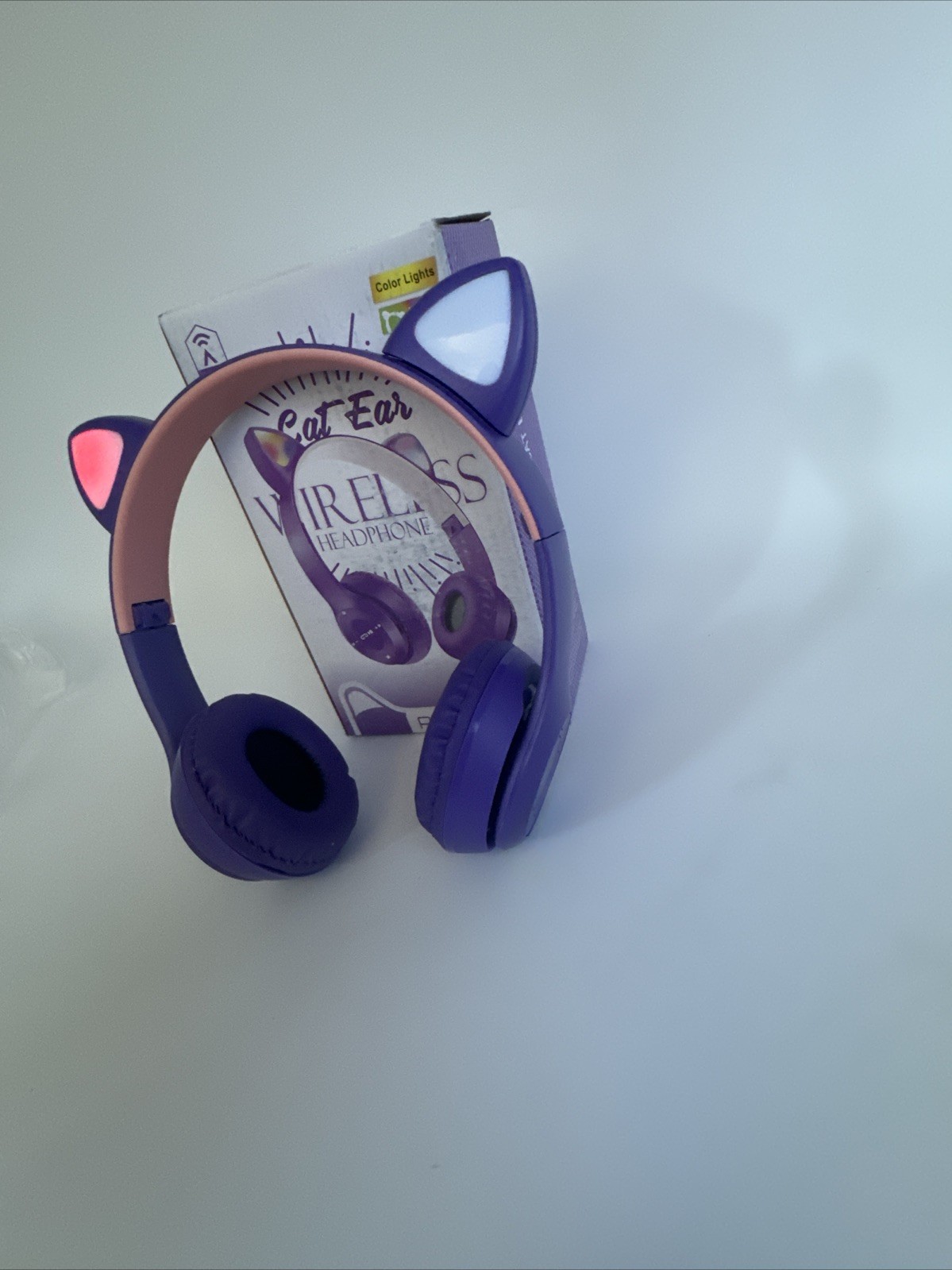 Cat Ear Wireless Headphones Purple