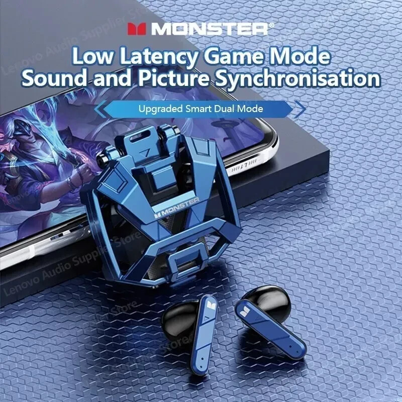 Monster AirMars XKT09 Wireless Bluetooth Gaming Headphones 24hr Playtime