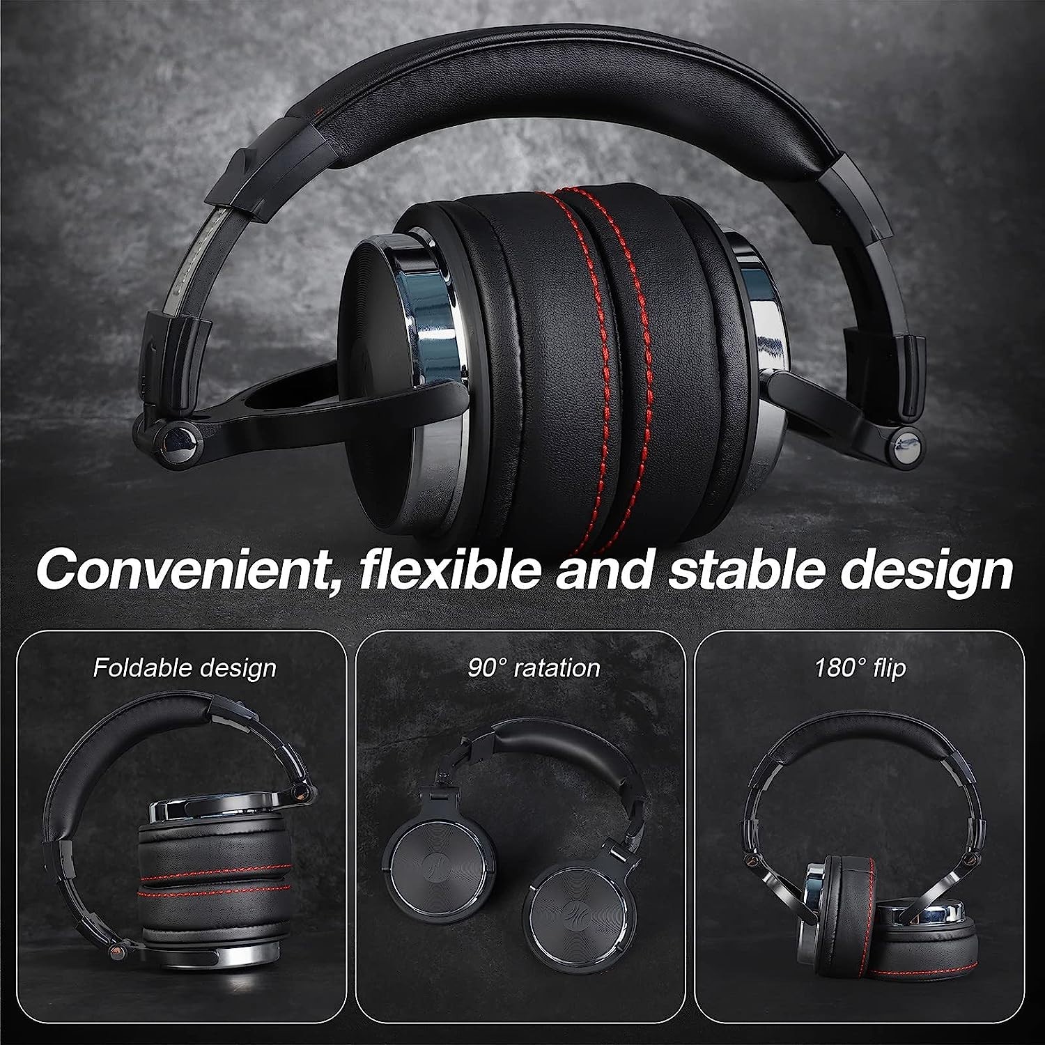 OneOdio Pro-50 Over Ear Headphones for Studio Monitoring & Mixing (Black)