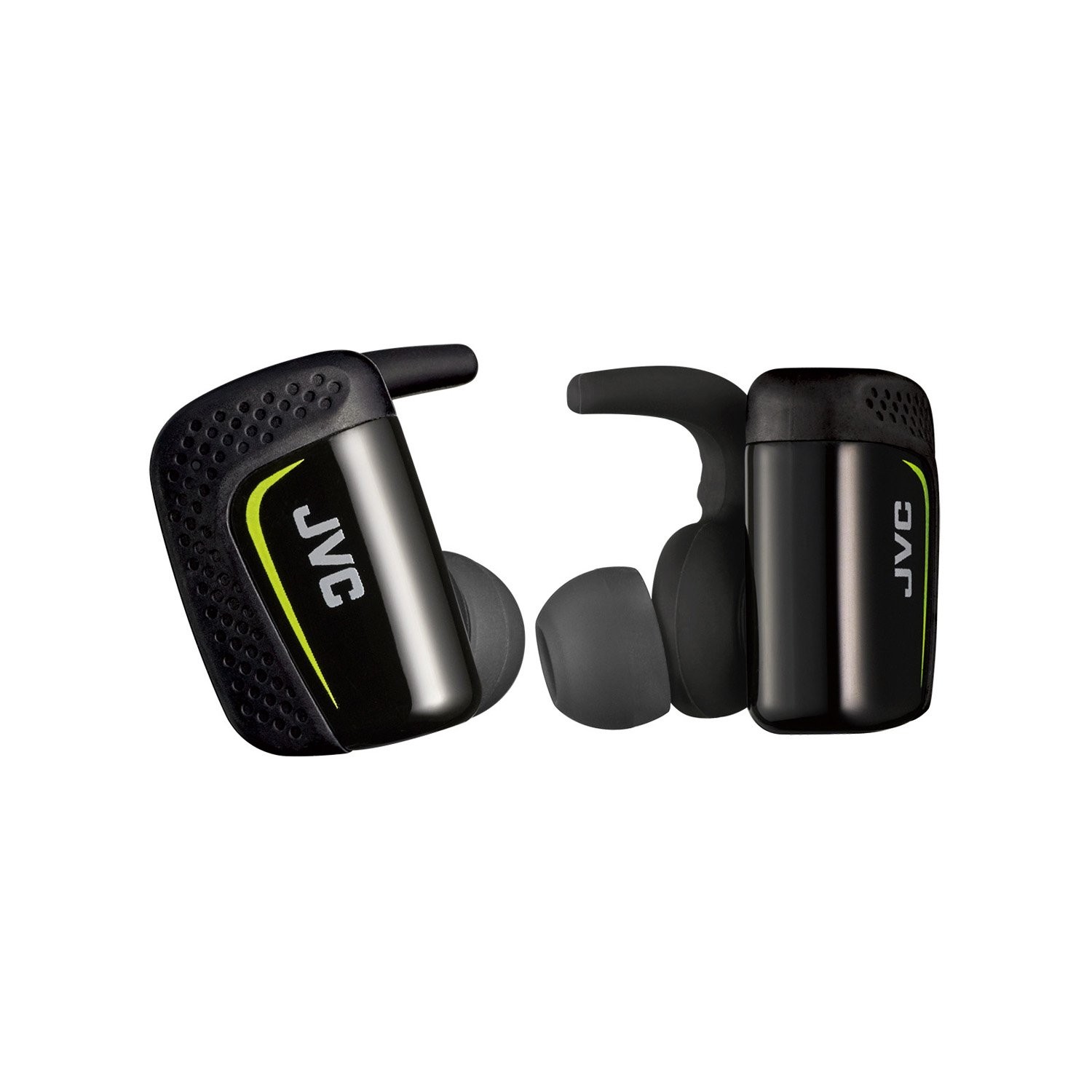 JVC True Wireless Earbuds for Sports & Fitness, Sweat/Water One Size, Black