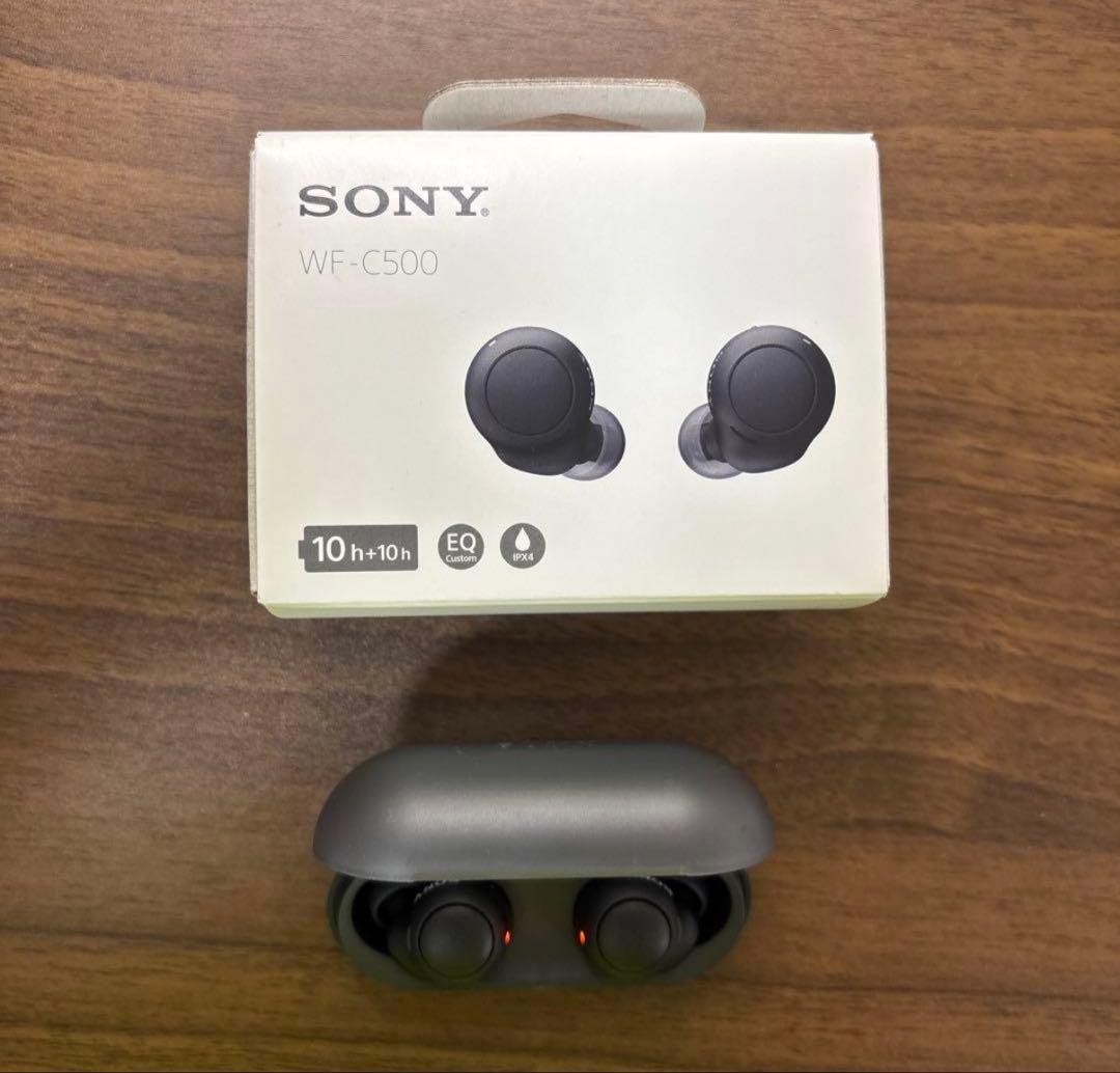 Sony WF-C500 True Wireless Bluetooth Earbuds Black w/ Original Box Japan