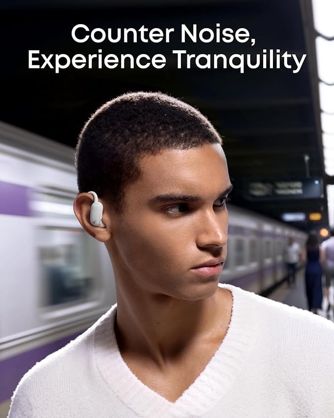 Soundcore AeroFit 2 Pro by Anker, Open-Ear Semi-in-Ear Active Noise Cancellation