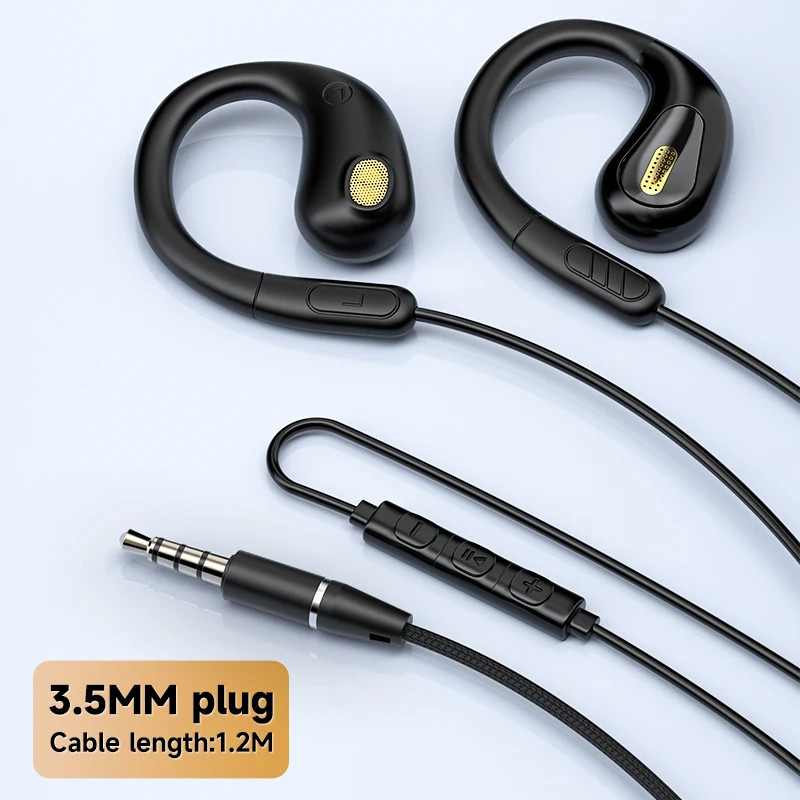 3.5mm TP-C Wired Not in Ear Headphones 9D Surround Sound Music Gaming Headset Ul