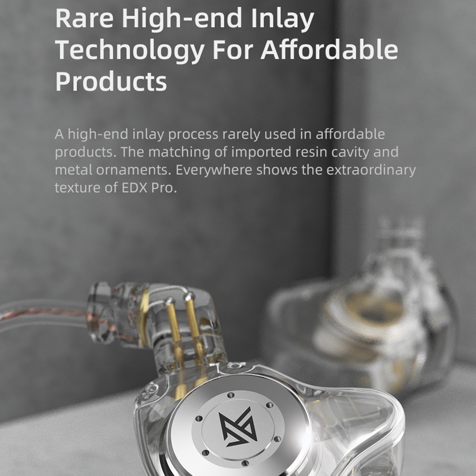 KZ EDX Pro in-Ear Stage Monitor Ear Hook Headphones Dynamic Driver Stereo Earbud