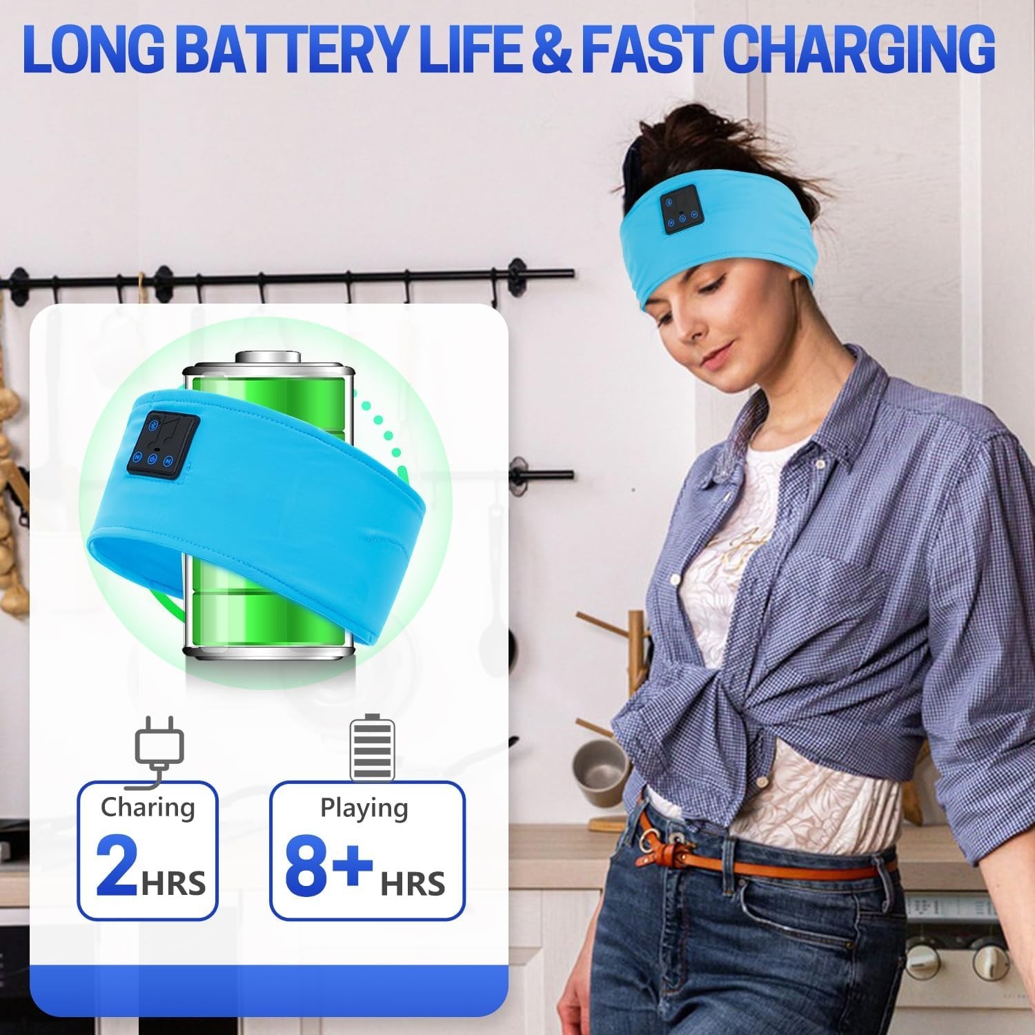 Bluetooth 5.4 Sports & Sleep Headphones Headband – Perfect for Naps & Workouts