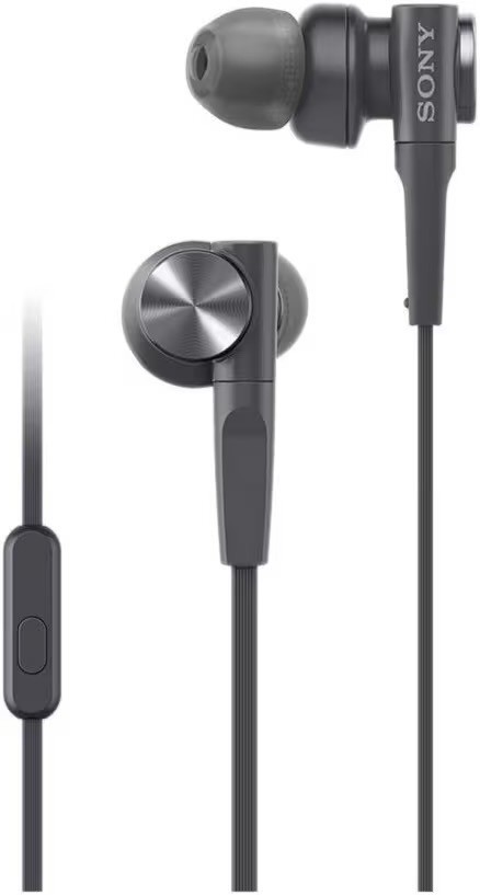 Sony MDR-XB55AP Wired In-Ear Headphones Deep Bass Earbuds Black with Mic NEW