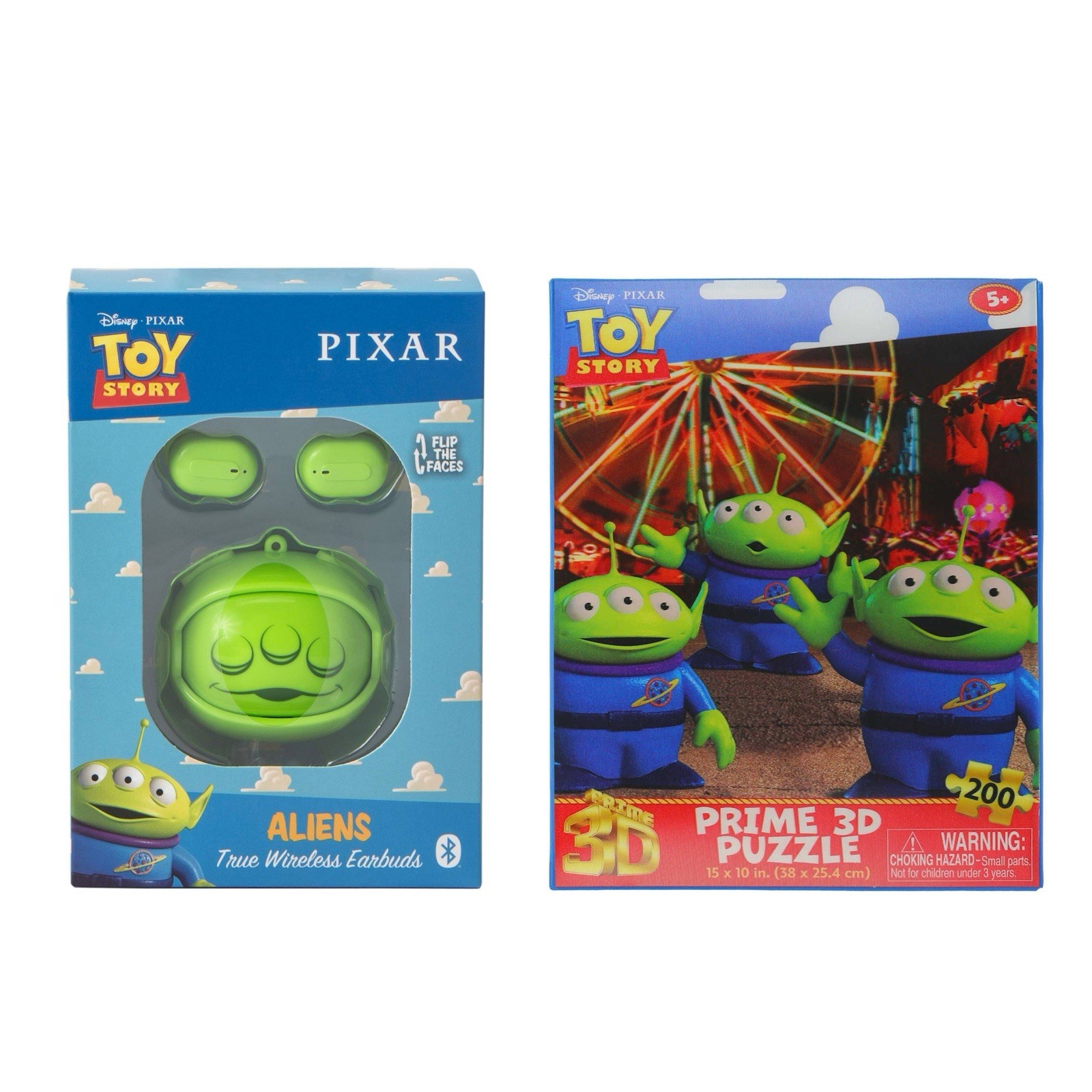 New 2pc Disney Pixar Toy Story 4 Bluetooth Wireless Earbuds & Prime 3D Puzzle