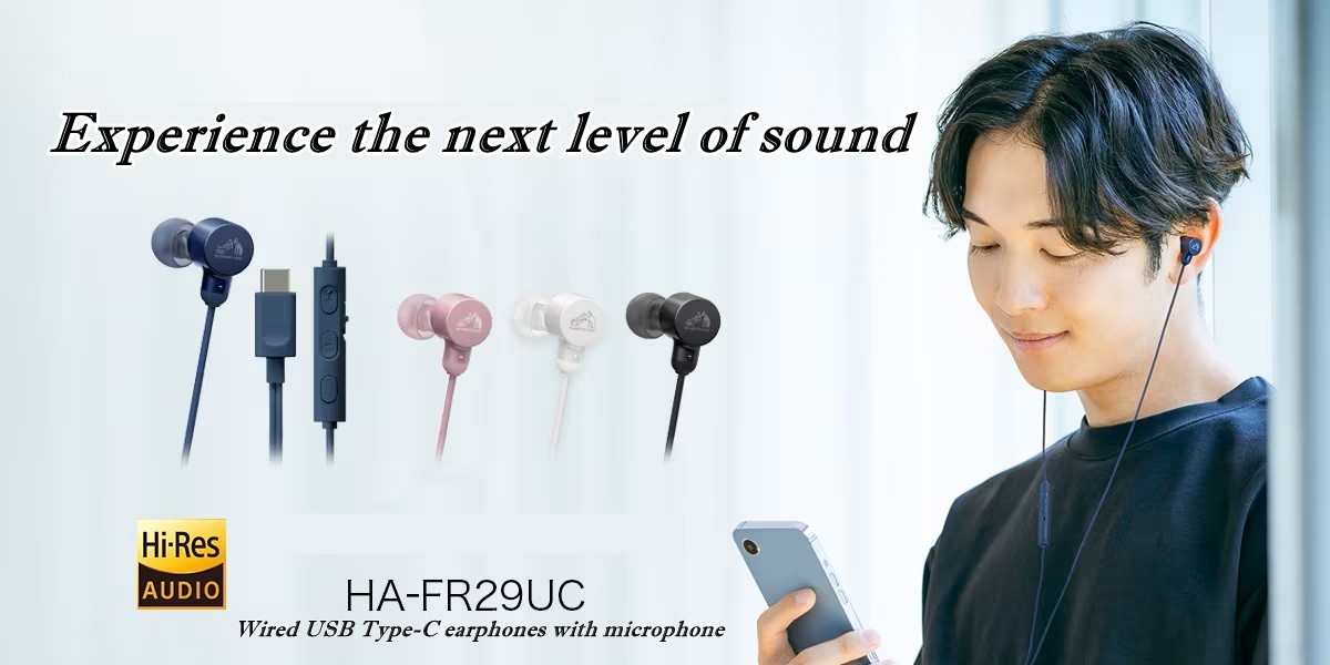 JVC Kenwood Victor HA-FR29UC USB Type-C Hi-Res In-Ear Earphones Neodymium Driver