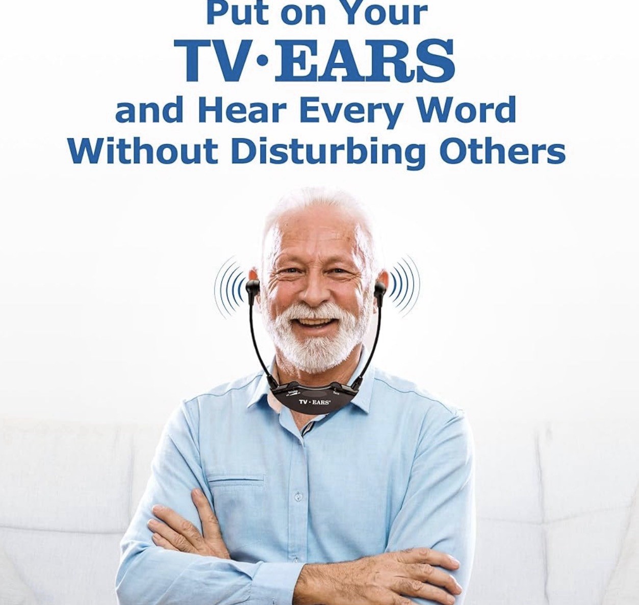TV EARS Analog Wireless Headset System & Earbuds for Seniors/Hearing Issues