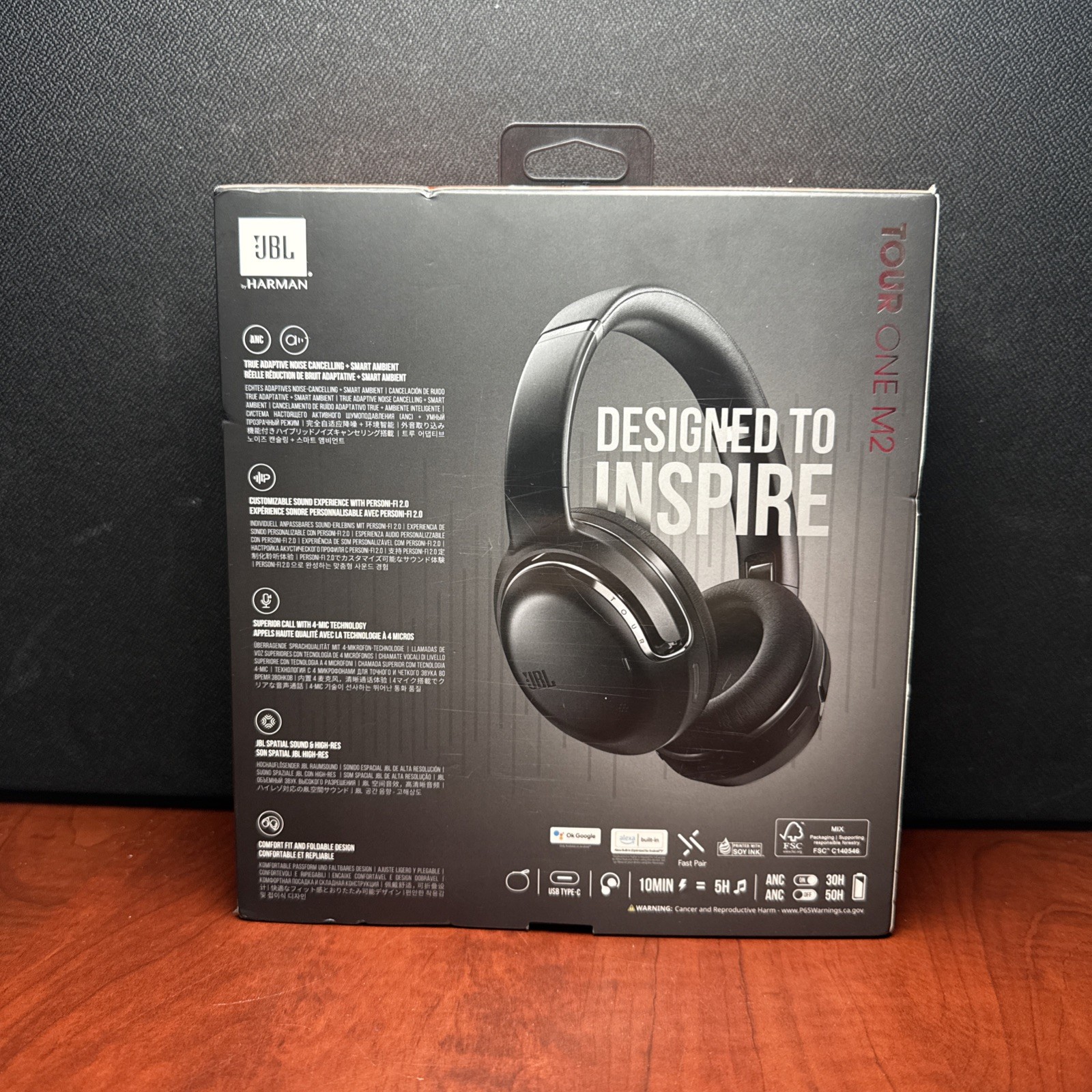 JBL Tour One M2, Wireless over-ear Noise Cancelling headphones (4901) New