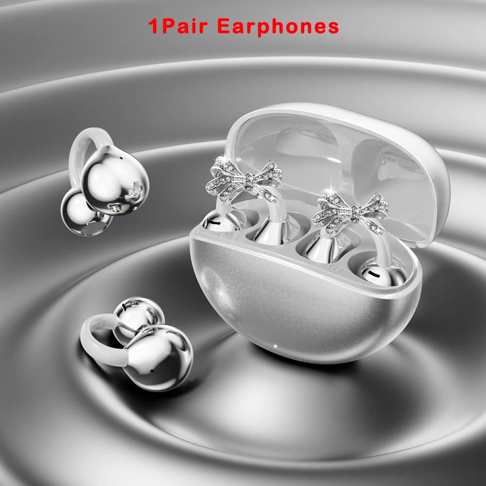 Panoramic Sound Bluetooth Earbuds Open-Ear with Mic for iPhone Android CellPhone