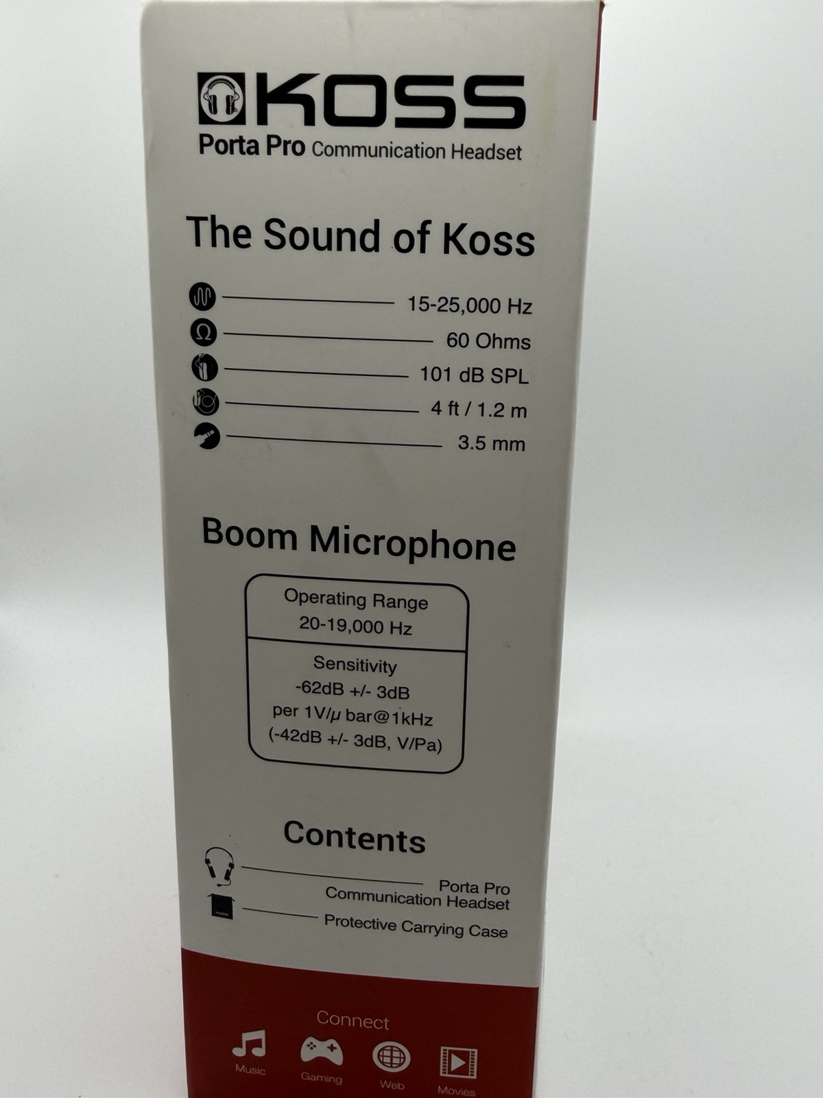 Koss Porta Pro Black On-Ear Headphones, Retro Style, Collapsible Design, Case In