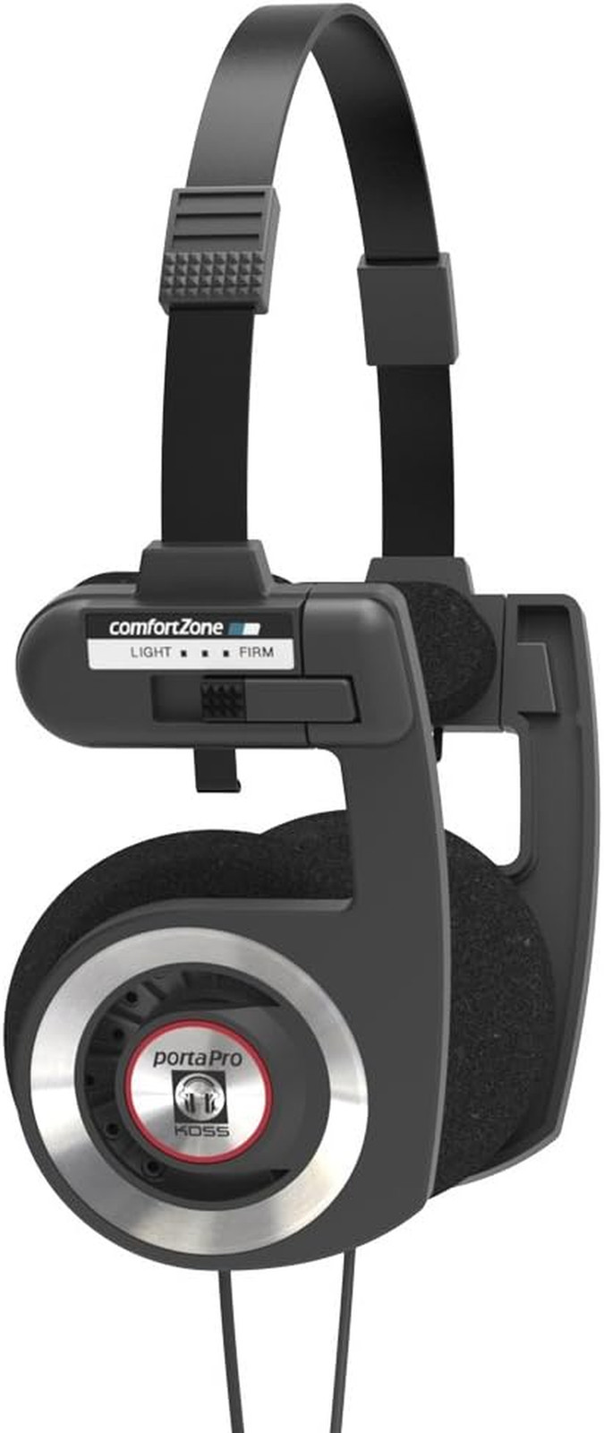 Porta Pro Black On-Ear Headphones, Retro Style, Collapsible Design, Case Include