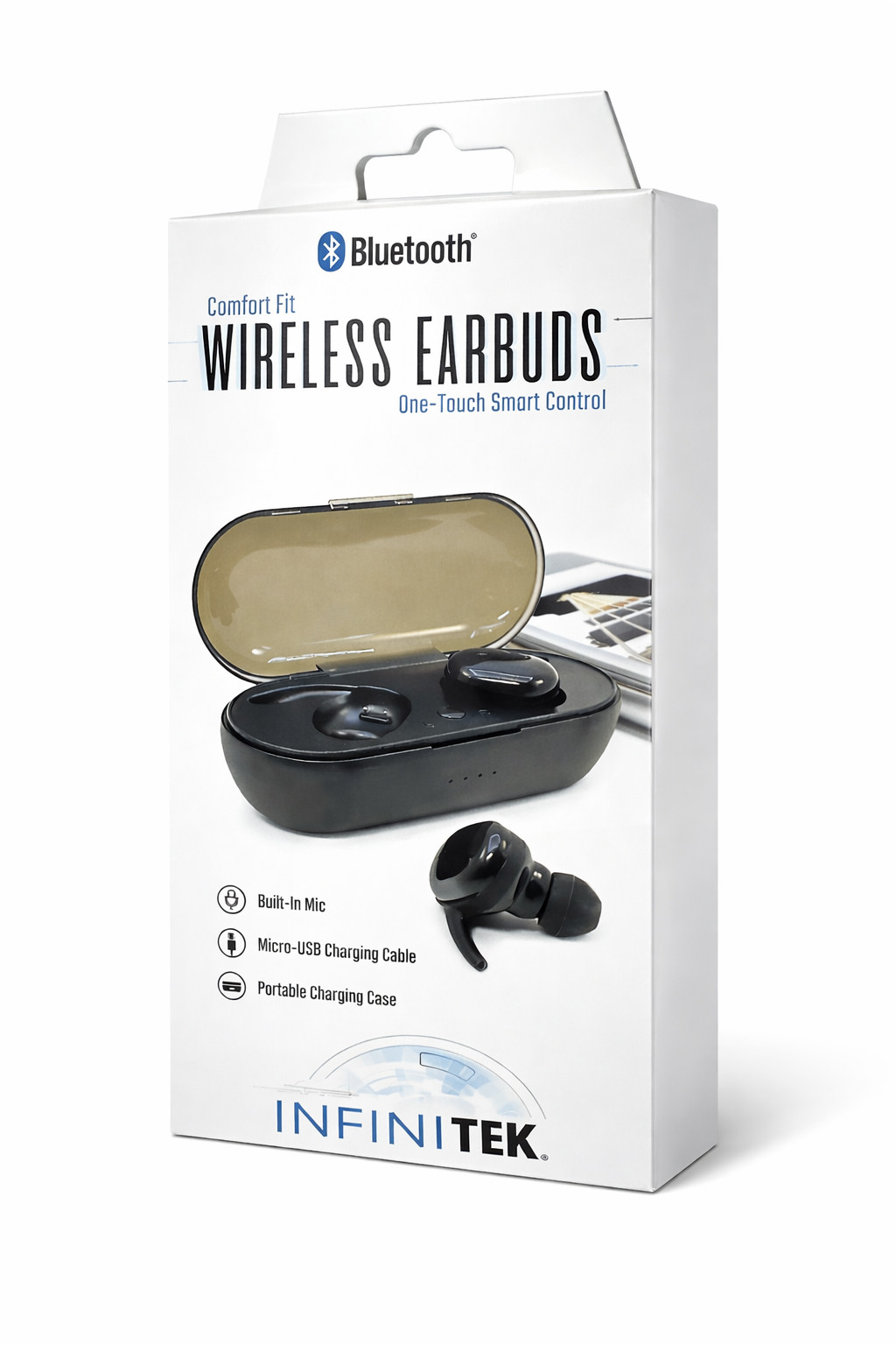 Infinitek Comfort Fit Wireless Earbuds Bluetooth Built-In Mic Type C USB