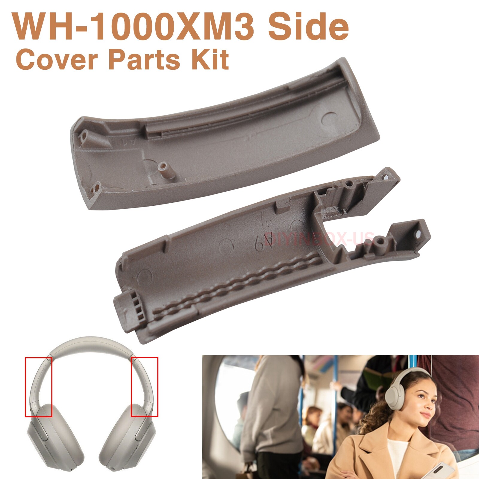 WH-1000XM3 Repair Side Covers Slider Parts Kit Loop Headband for Sony Headphones