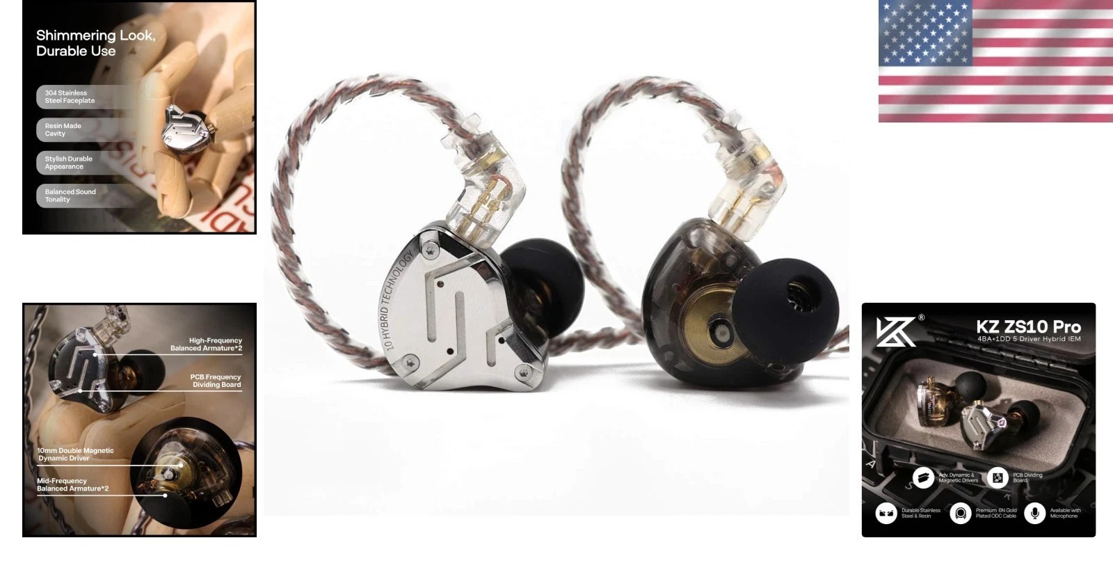 KZ ZS10 Pro In-Ear Monitors – Dynamic Audio & Ergonomic Fit for Gamers