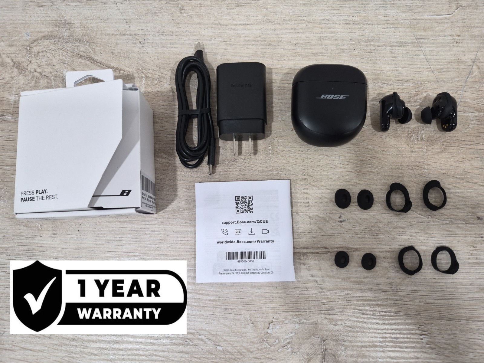 Bose QuietComfort Ultra Wireless Noise Cancelling Earbuds – Black
