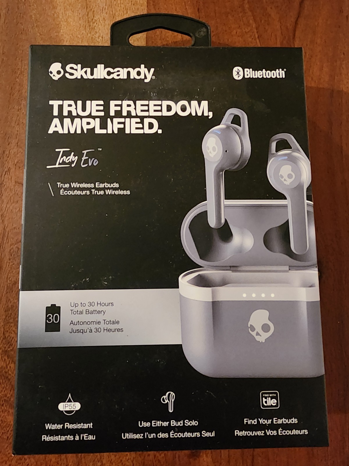 Skullcandy Indy Evo True Wireless Bluetooth Headphones – Chill Gray, NEW