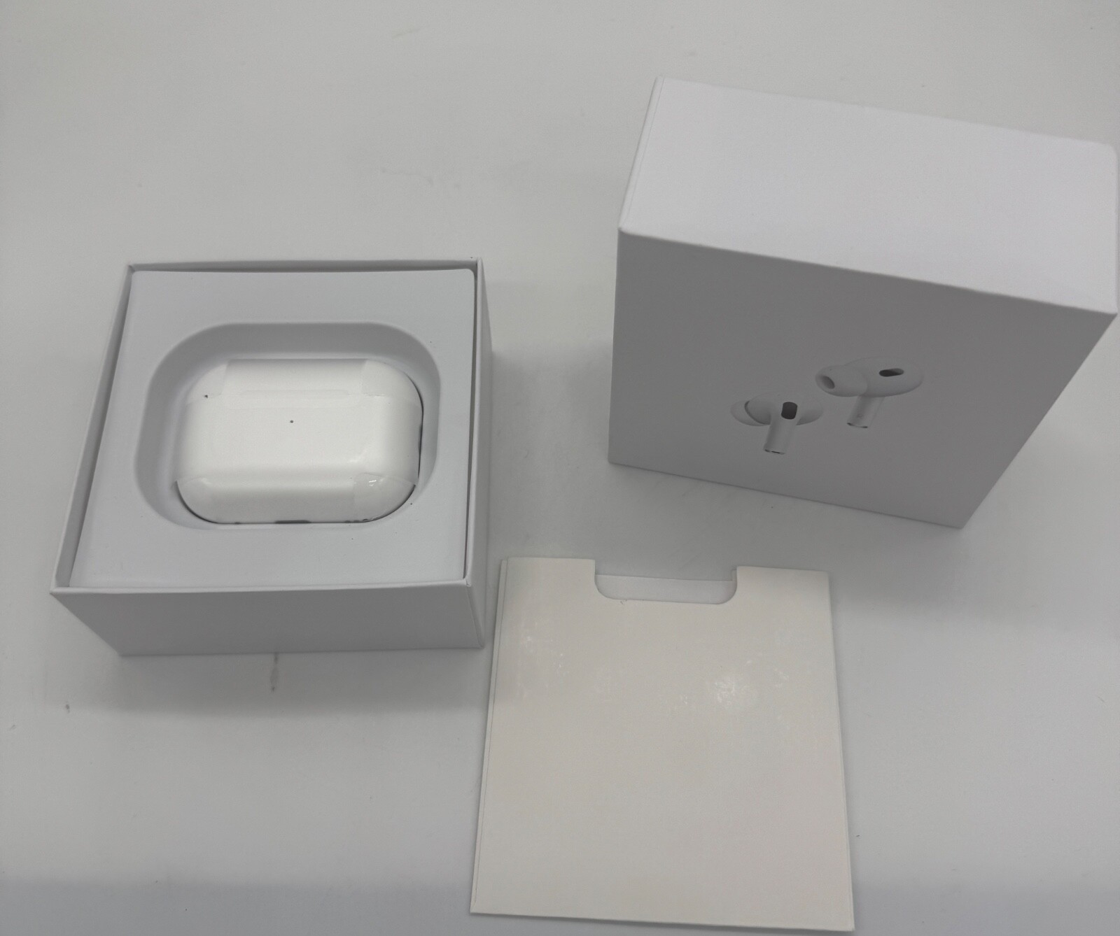 Bluetooth White Generic Headphones With Charging Case And Power Code + Manuel