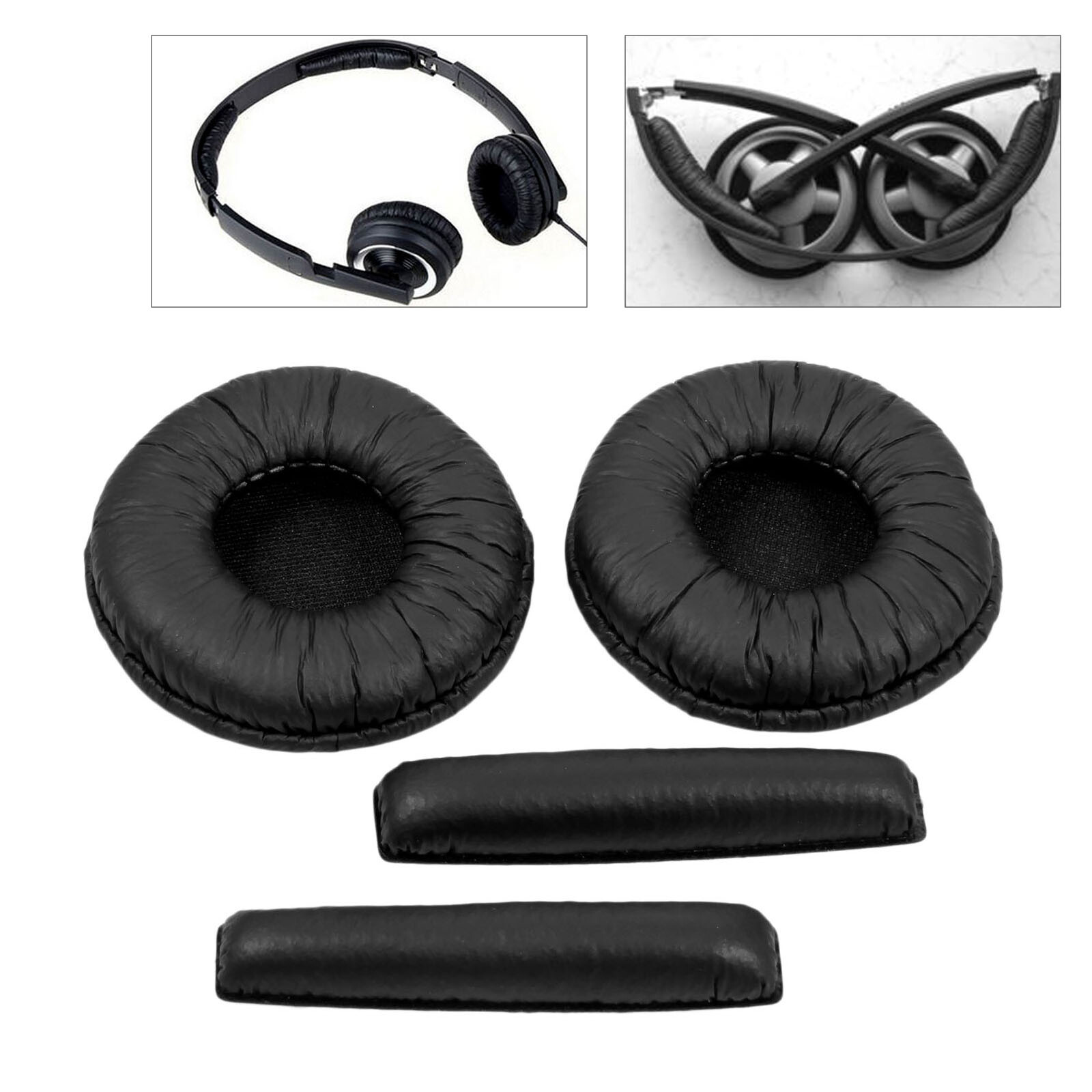 2pcs Ear Pads w Headband Cushions Fit for Sennheiser PX100 PX200 PXC150 PXC250
