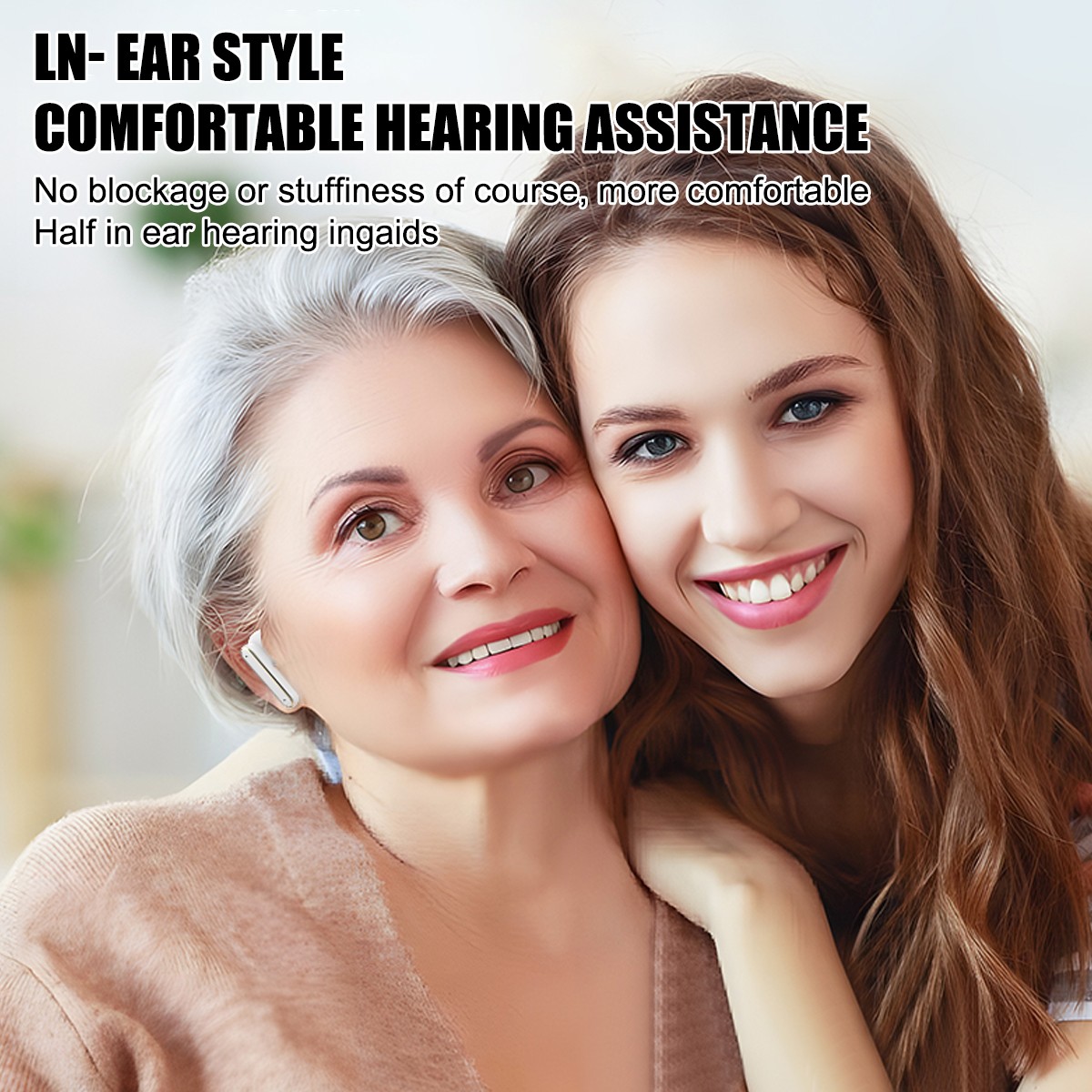 Seniors Bluetooth Headset Hearing Aid Noise Cancelling Sound Amplifier Headset