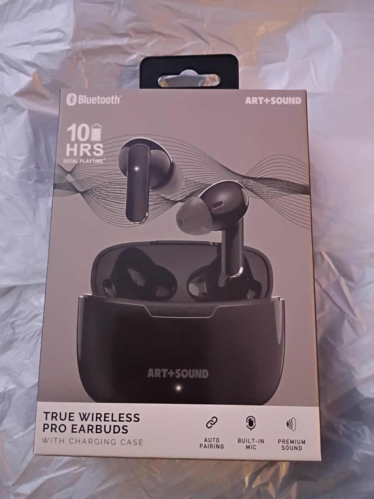 Art+Sound Bluetooth True Wireless Pro Ear Buds, Black, Brand New