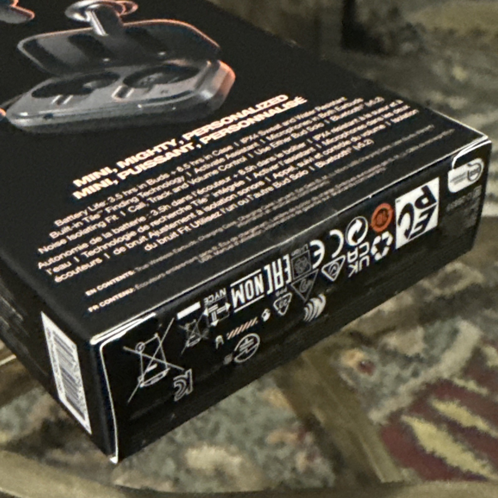 Skullcandy Dime 2 In Ear Wireless Headphones Bluetooth Charger Case Black NEW