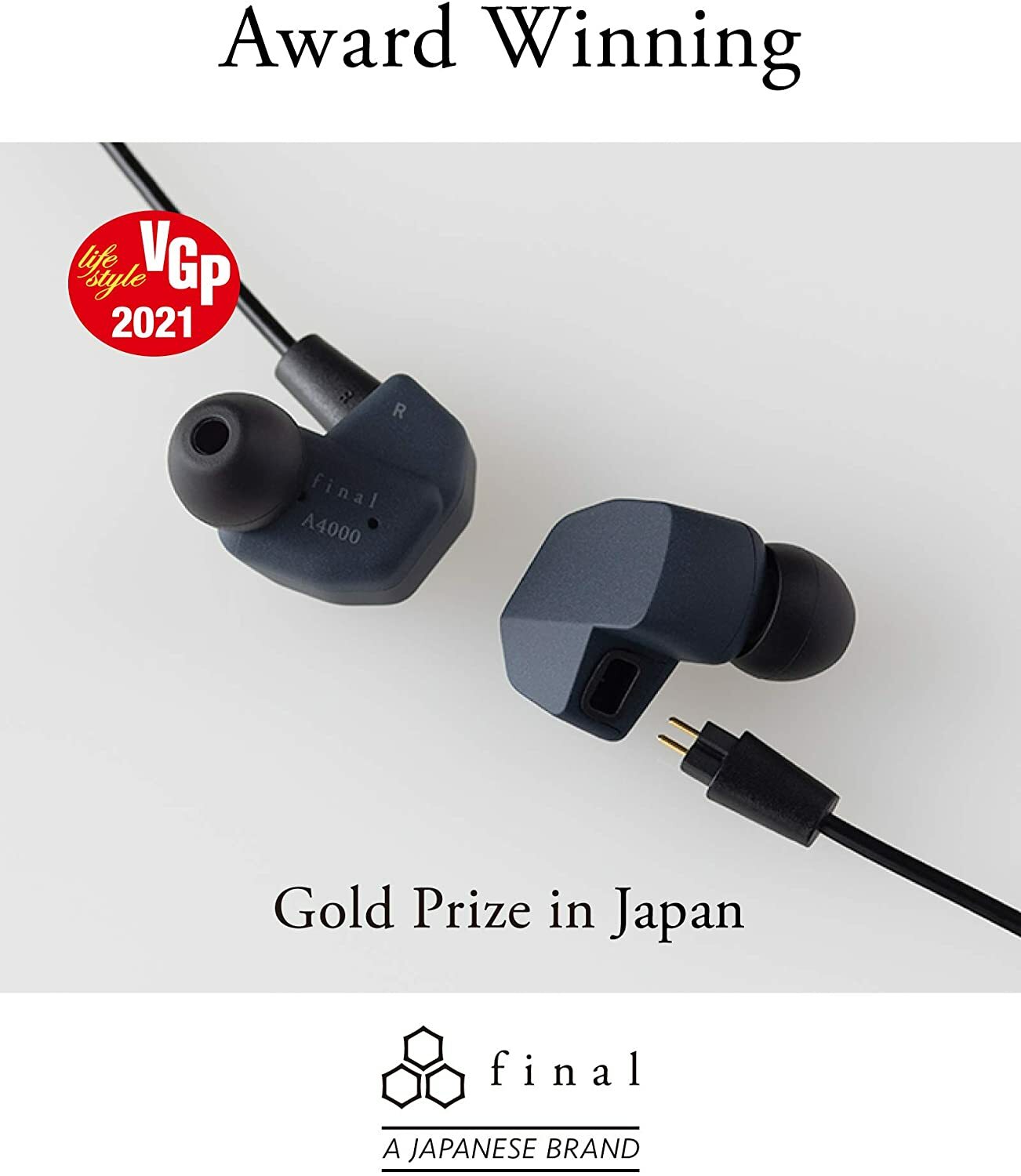 FINAL A4000 In-Ear Earphones High Precision Hi-Res Headphones IEM Earbuds