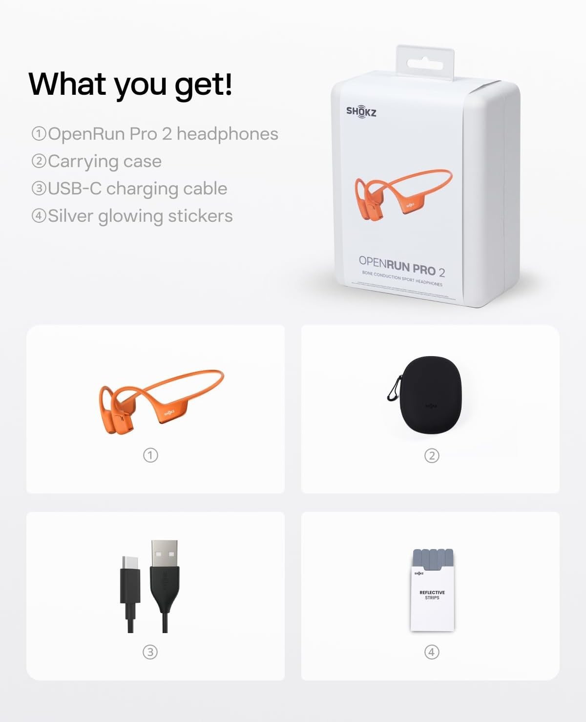 New OpenRun Pro 2- Bone Conduction Headphones, Open-Ear Bluetooth Wireless Sp…