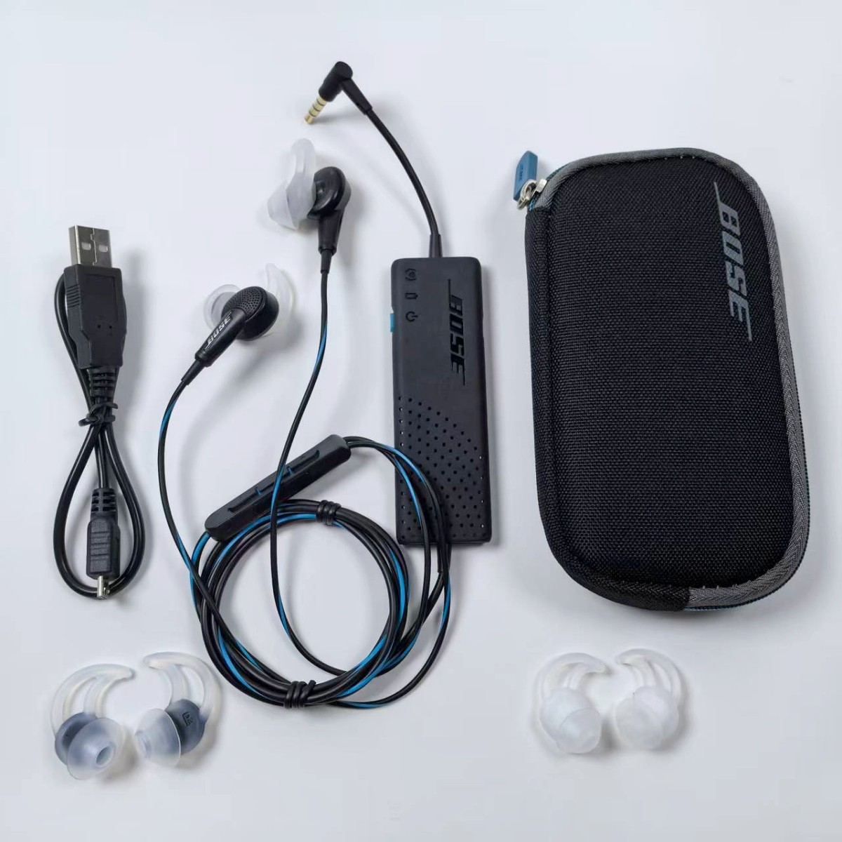 Bose QuietComfort 20 Headphones Noise Cancelling QC20 Earbuds for IOS Black