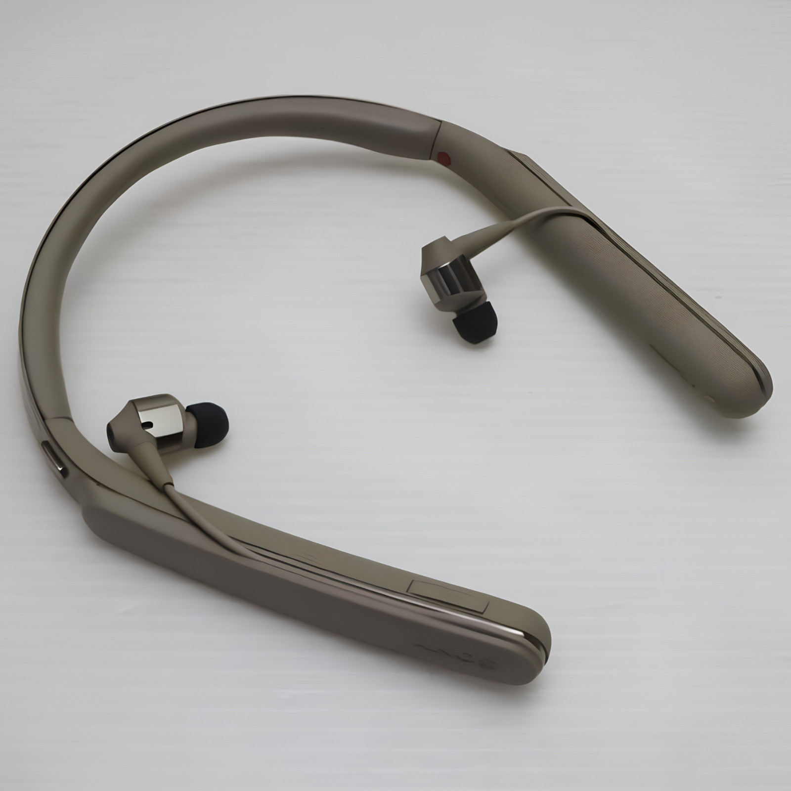 Sony WI-1000X Wireless Noise Canceling Neckband Headphones Champagne Gold Tested