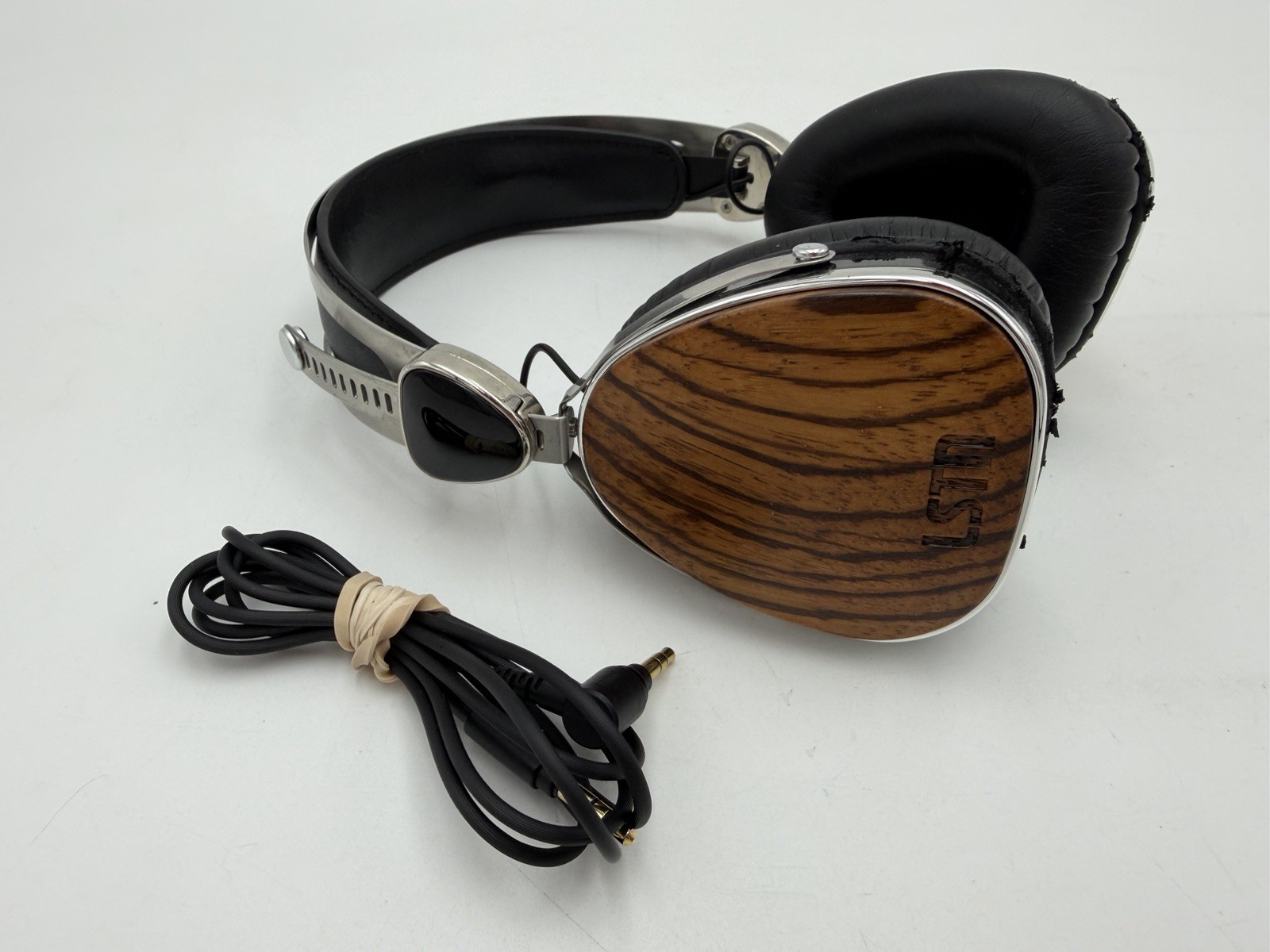LSTN Zebra Wood Troubadour Over-Ear Wireless Headphones RARE