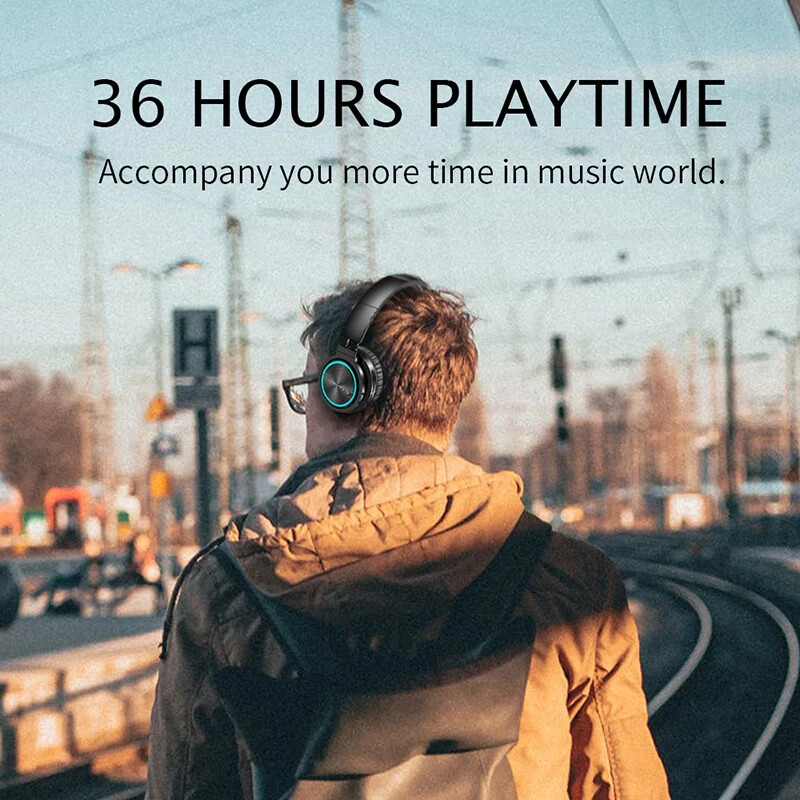 Picun Wireless Headphones Strong Bass Bluetooth Headset Noise Cancelling Bluetoo