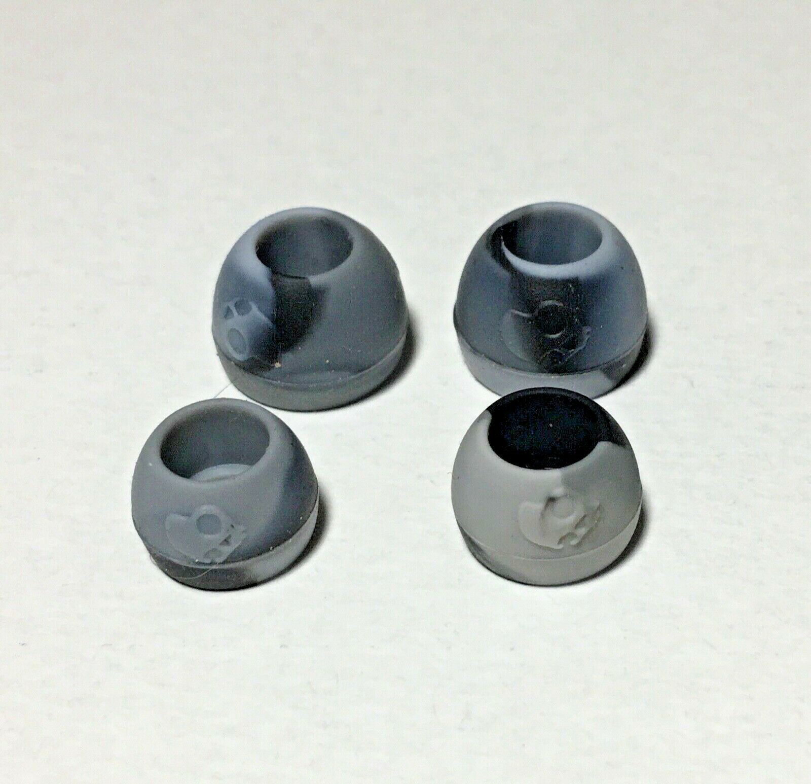 2 pair Original Skullcandy Earphones buds tips gels grey and two tone all sizes