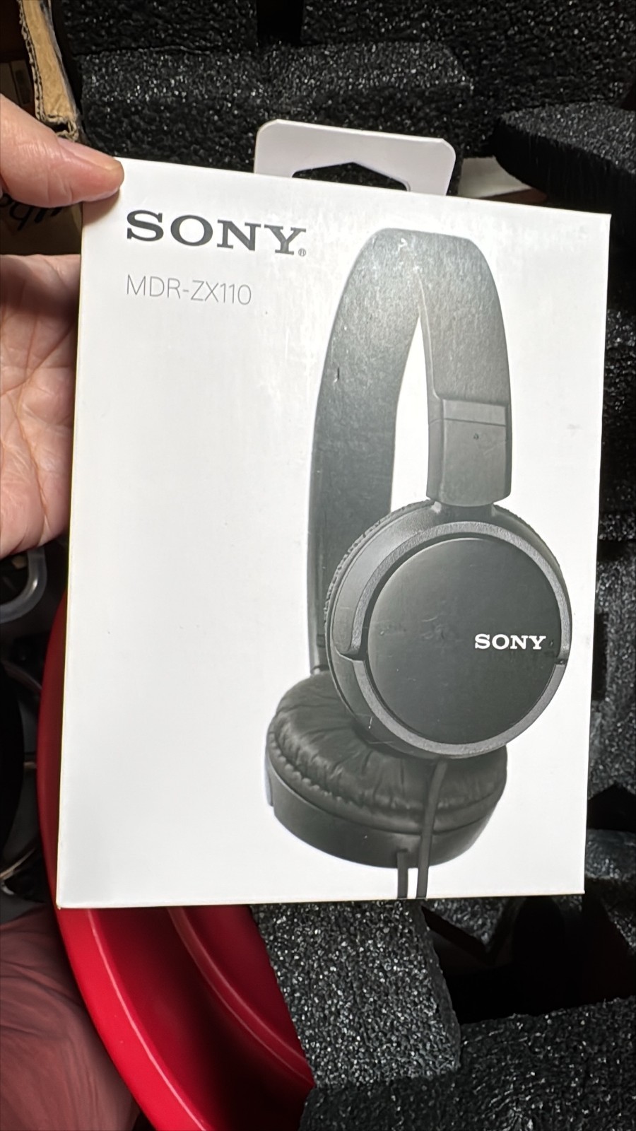 Sony MDR-ZX110 Extra Bass Headphones Foldable Wired Stereo Black