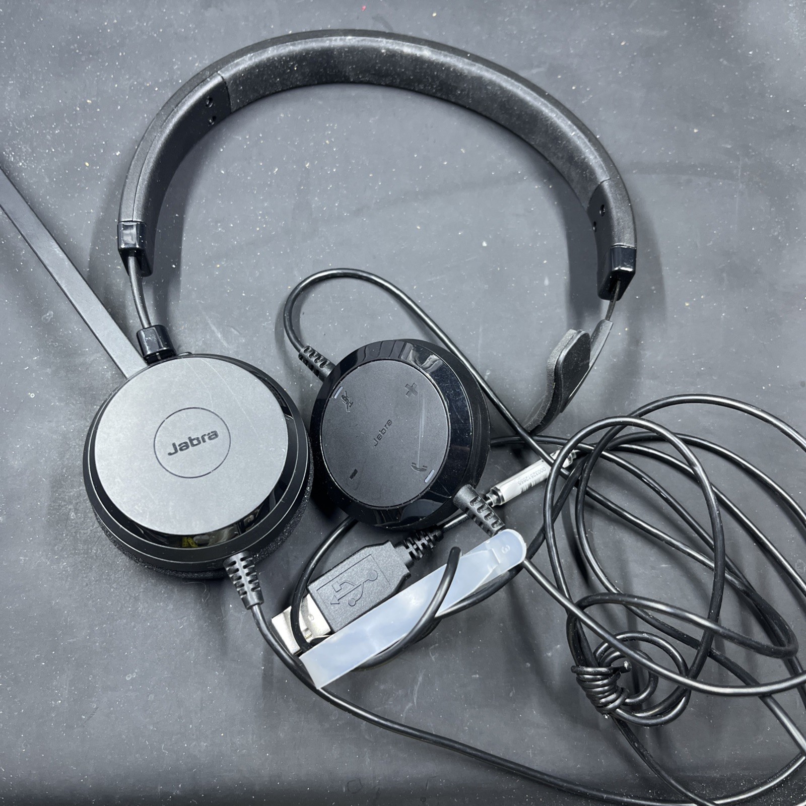 Jabra Evolve 20 HSC016 Headphones Mic Call Controller Wired Working