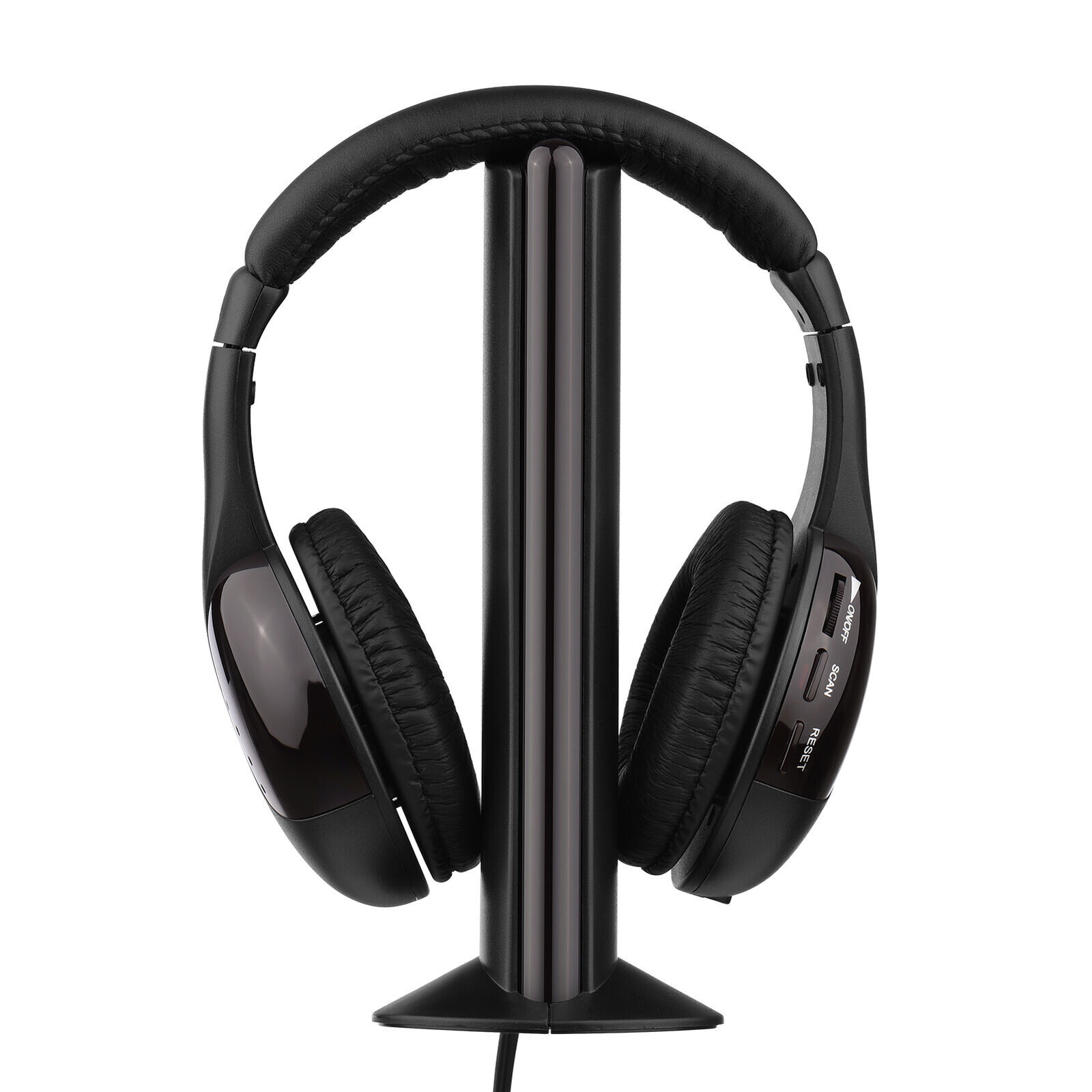 5 in 1 Wireless Cordless Headphones Headset with Mic for TV Watching Radio J4E3